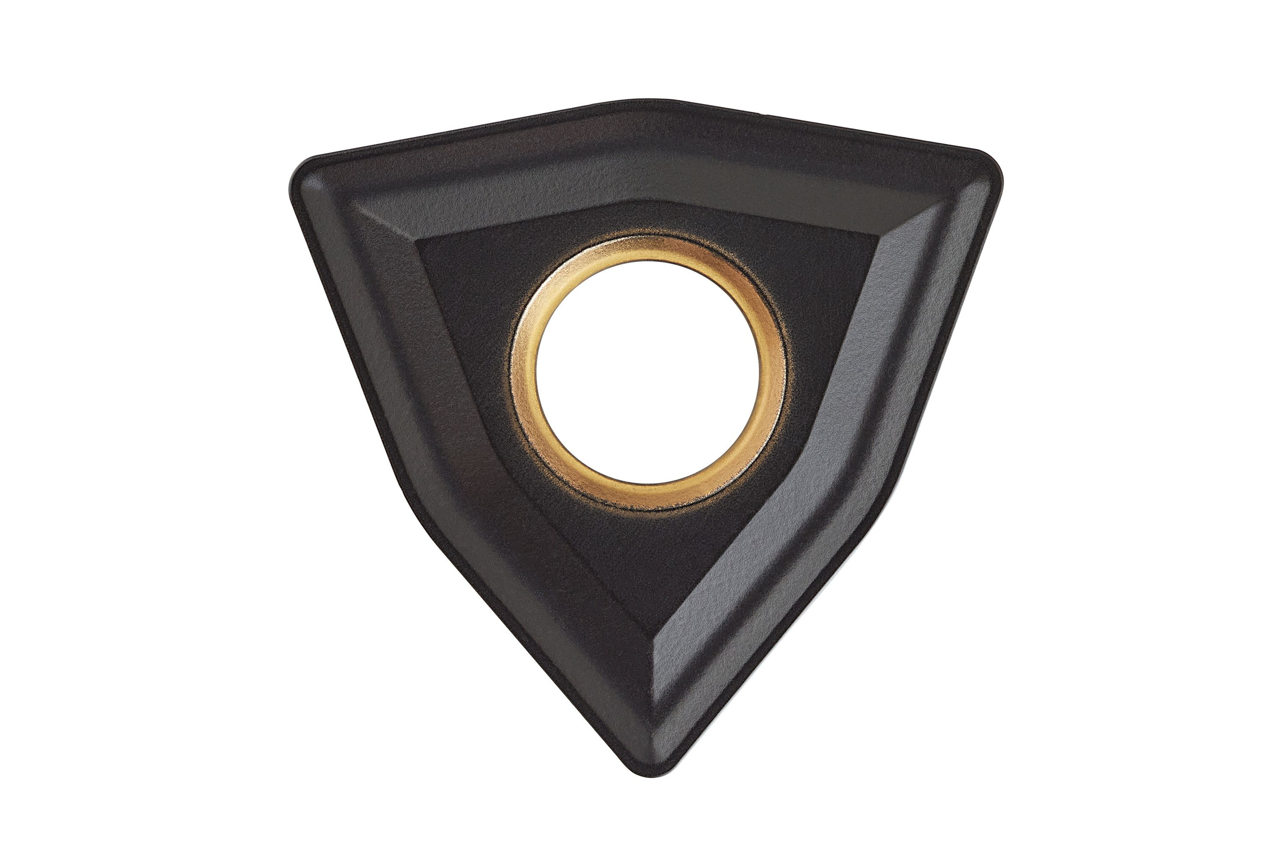 макрофото высокой детализации, треугольная режущая пластина 