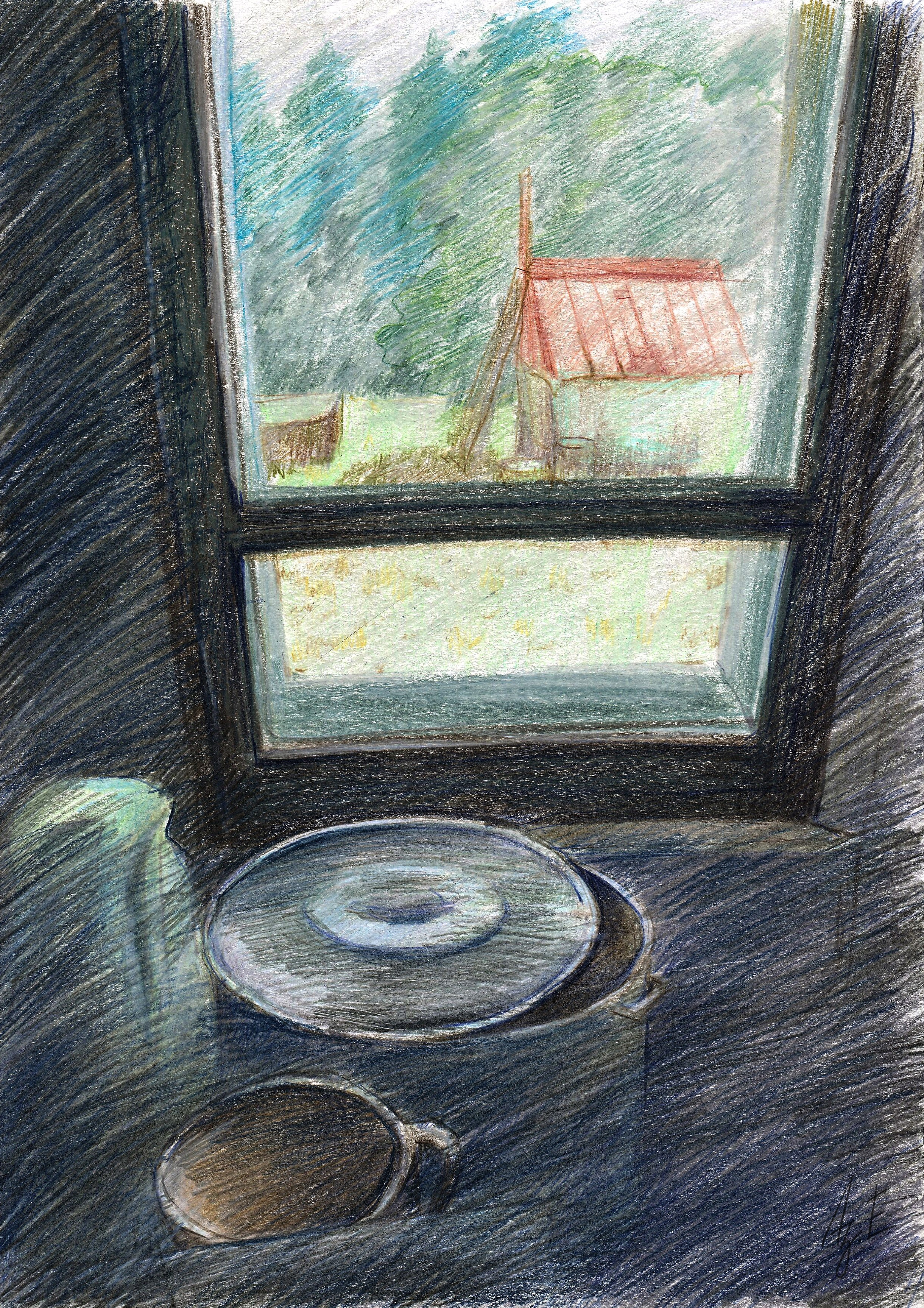 Из окна кухни домика бабушки Зины, Азизова Лена