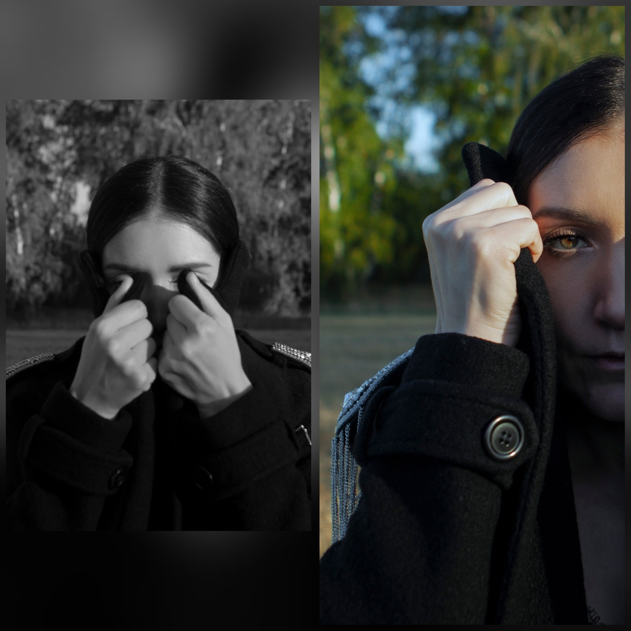 портрет девушки на природе осенью