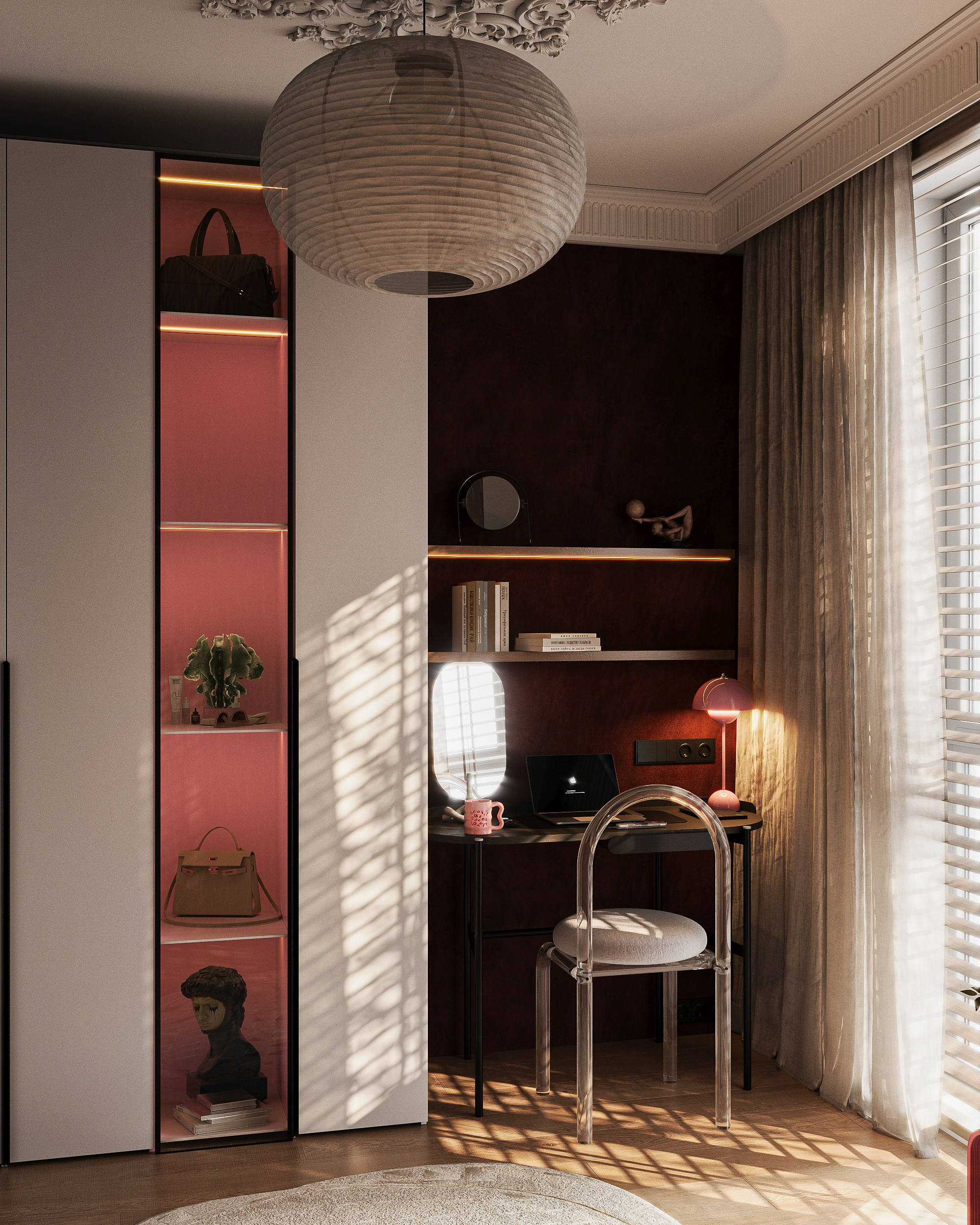 Детская для девочки. Визуализации интерьера