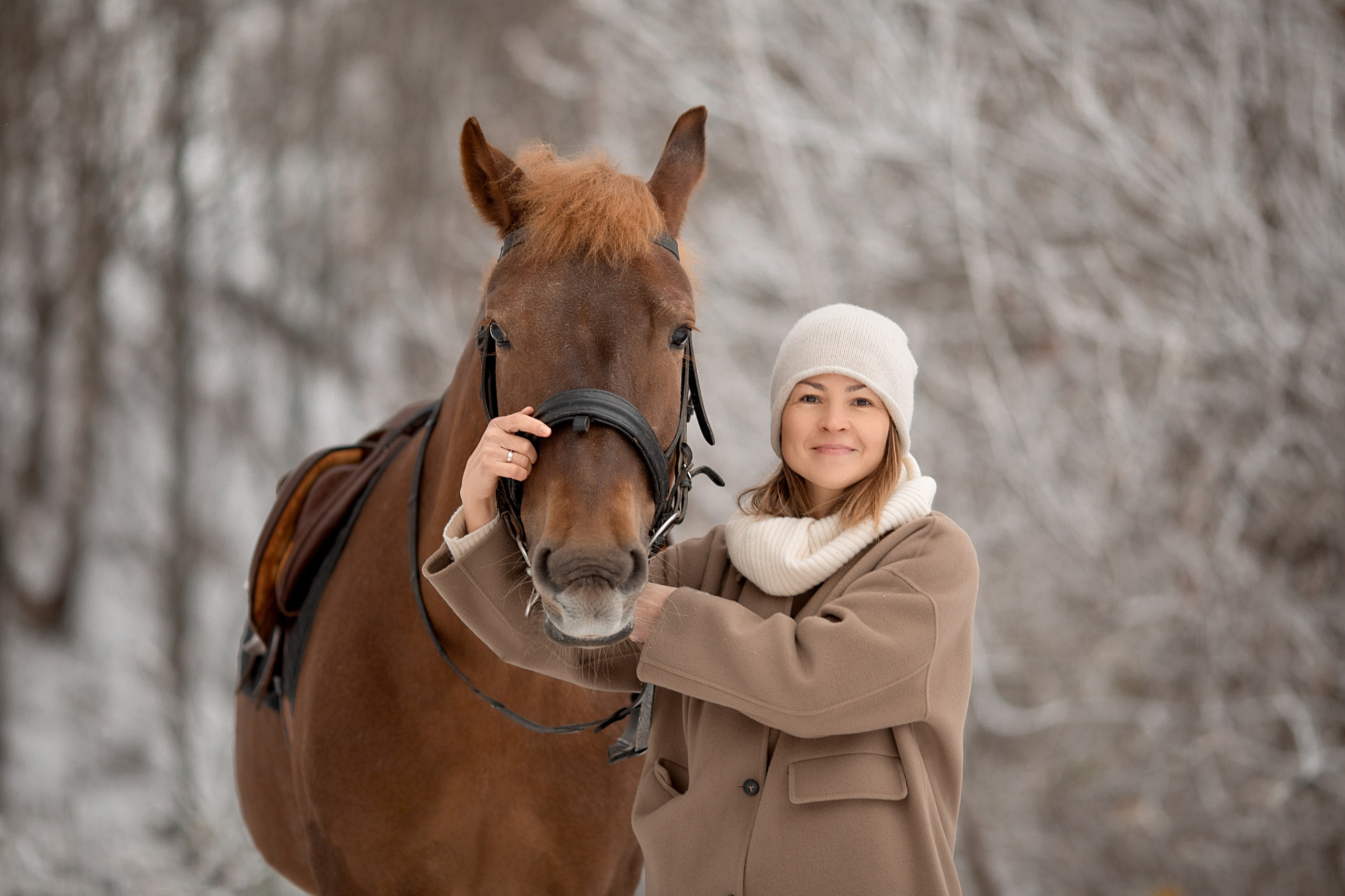 Екатерина и Радуга. Фотосессия с лошадьми в Нижнем Новгороде