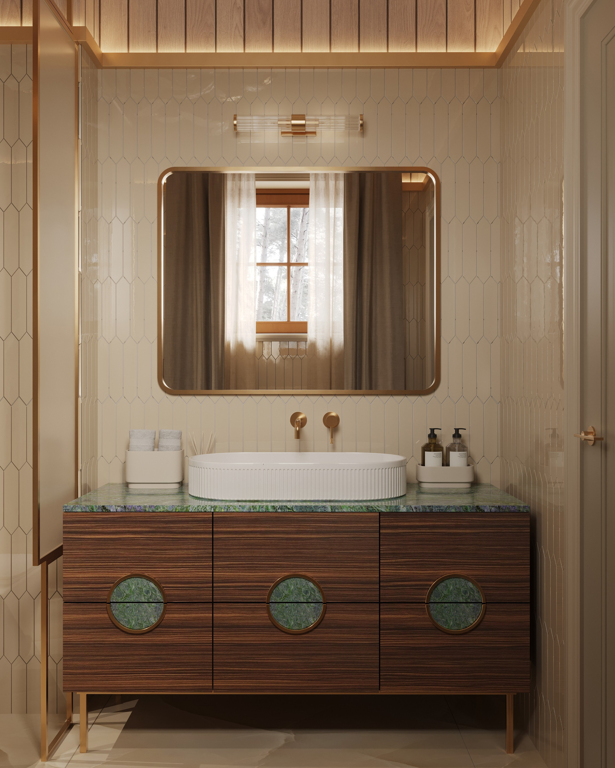 3D Визуализация мастер-спальни для студии Зориной Елены. 3D визуализатор и дизайнер-интерьера