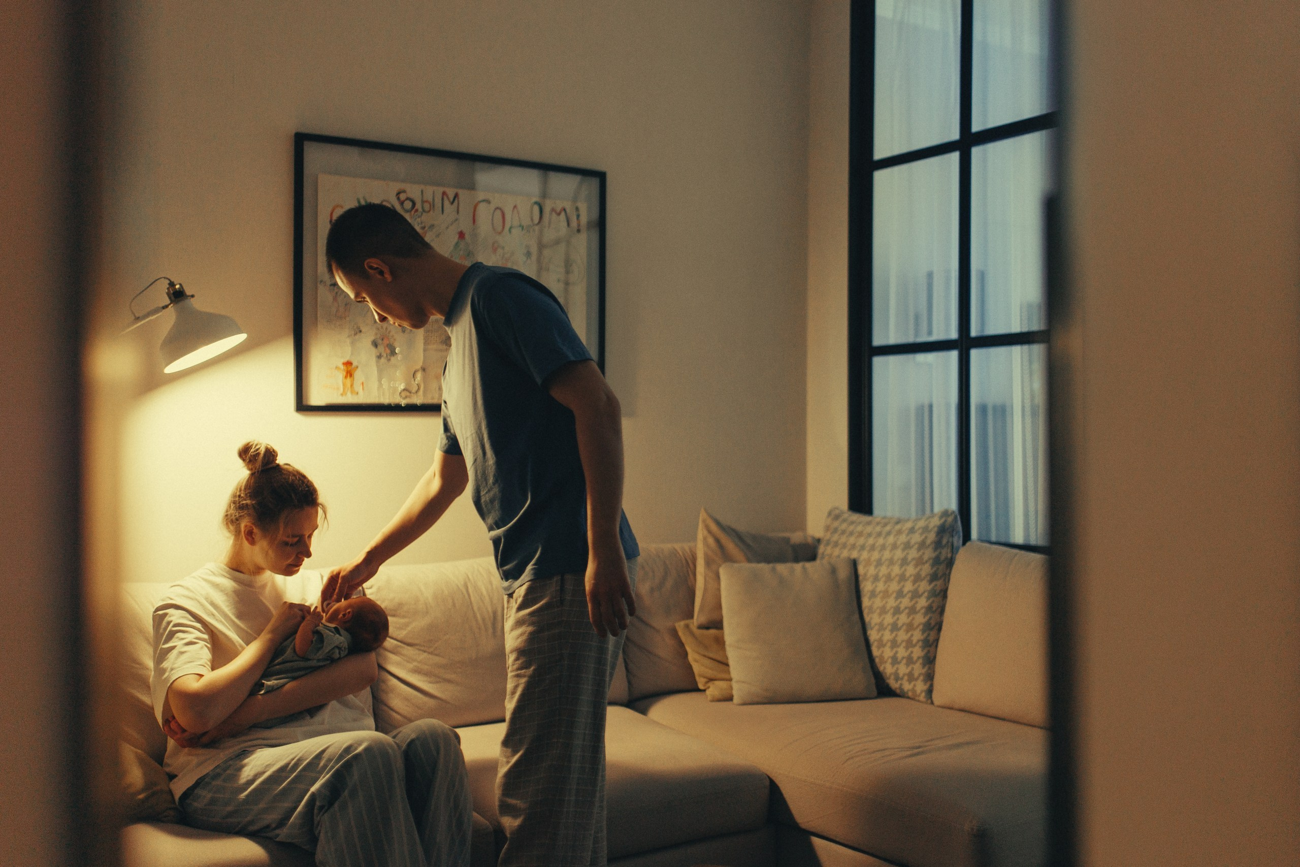 Фотосессия новорожденных (ньюборн) домашняя. Семейный фотограф в Москве Марина Аргунова