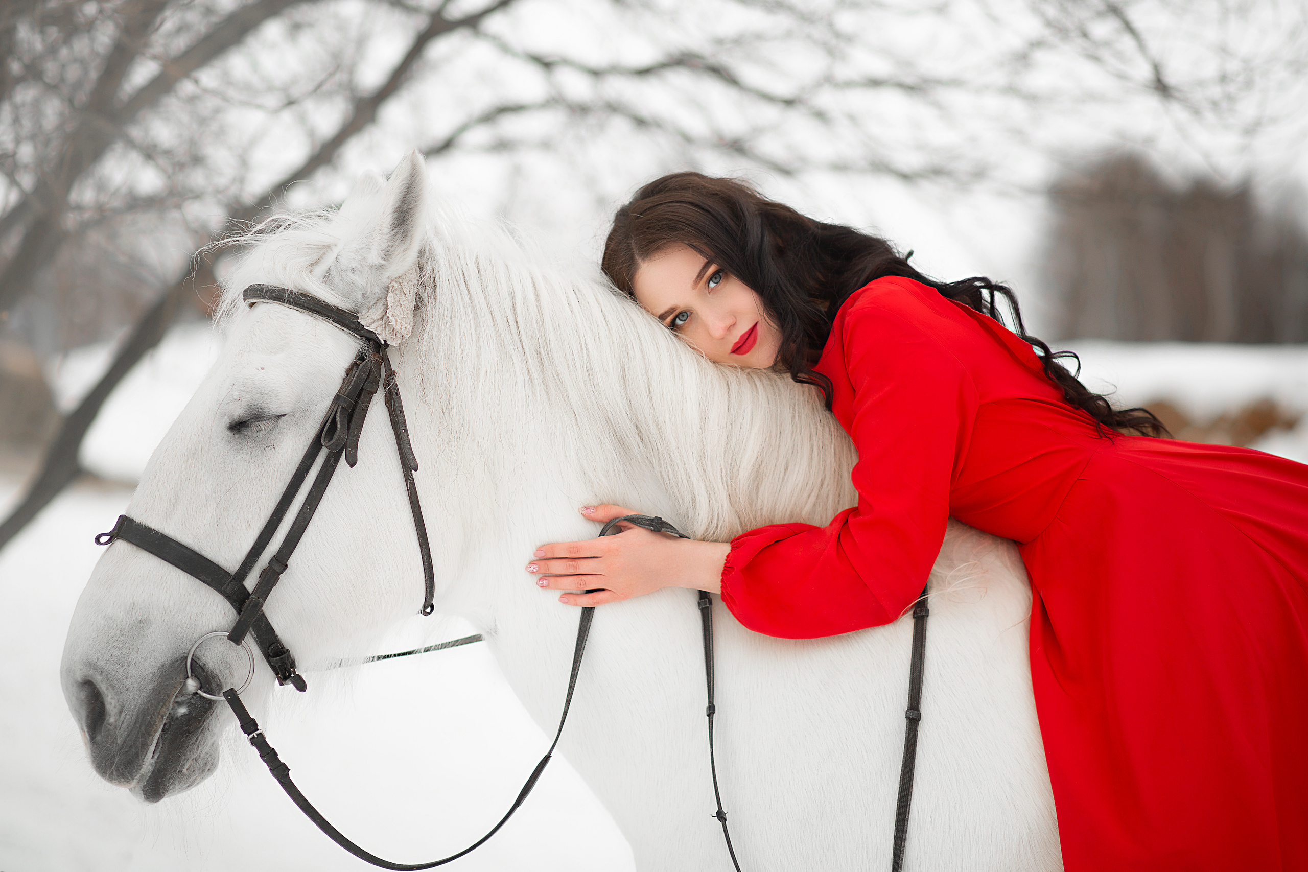 Светлана и Воробей. Фотосессия с лошадьми в Нижнем Новгороде