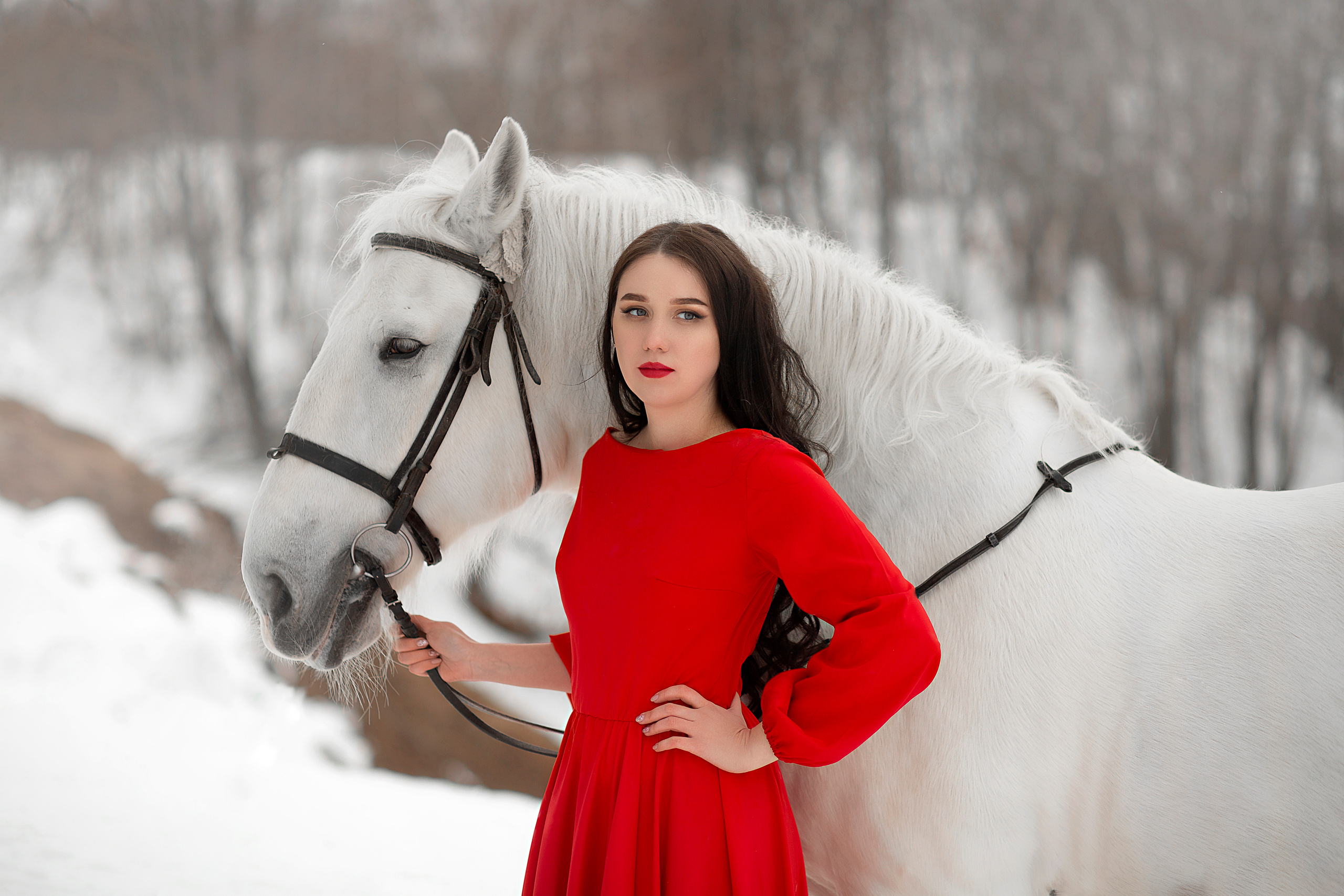 Светлана и Воробей. Фотосессия с лошадьми в Нижнем Новгороде