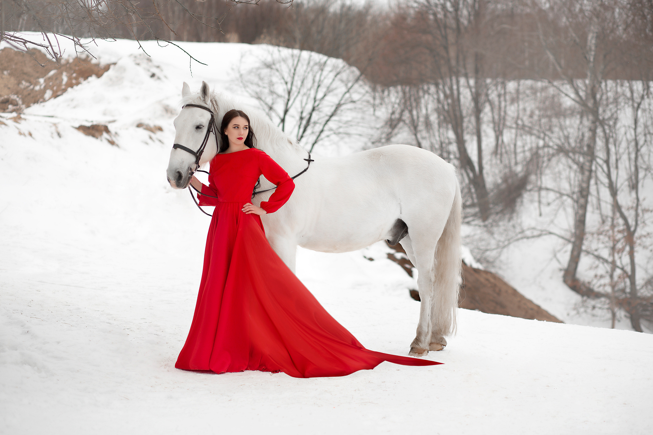 Светлана и Воробей. Фотосессия с лошадьми в Нижнем Новгороде