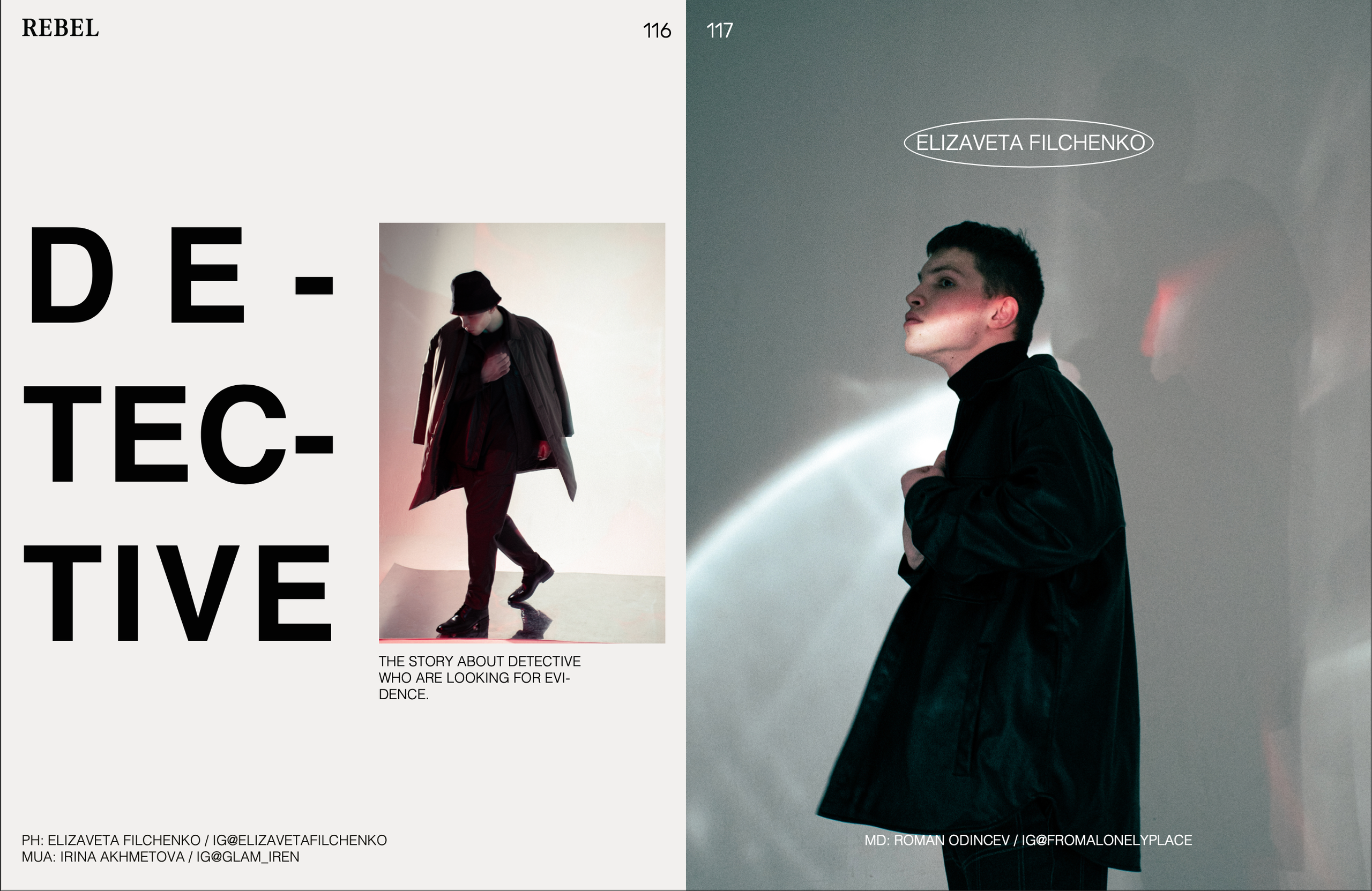 Rebel Magazine. Elizaveta Filchenko. Fashion-photographer and director