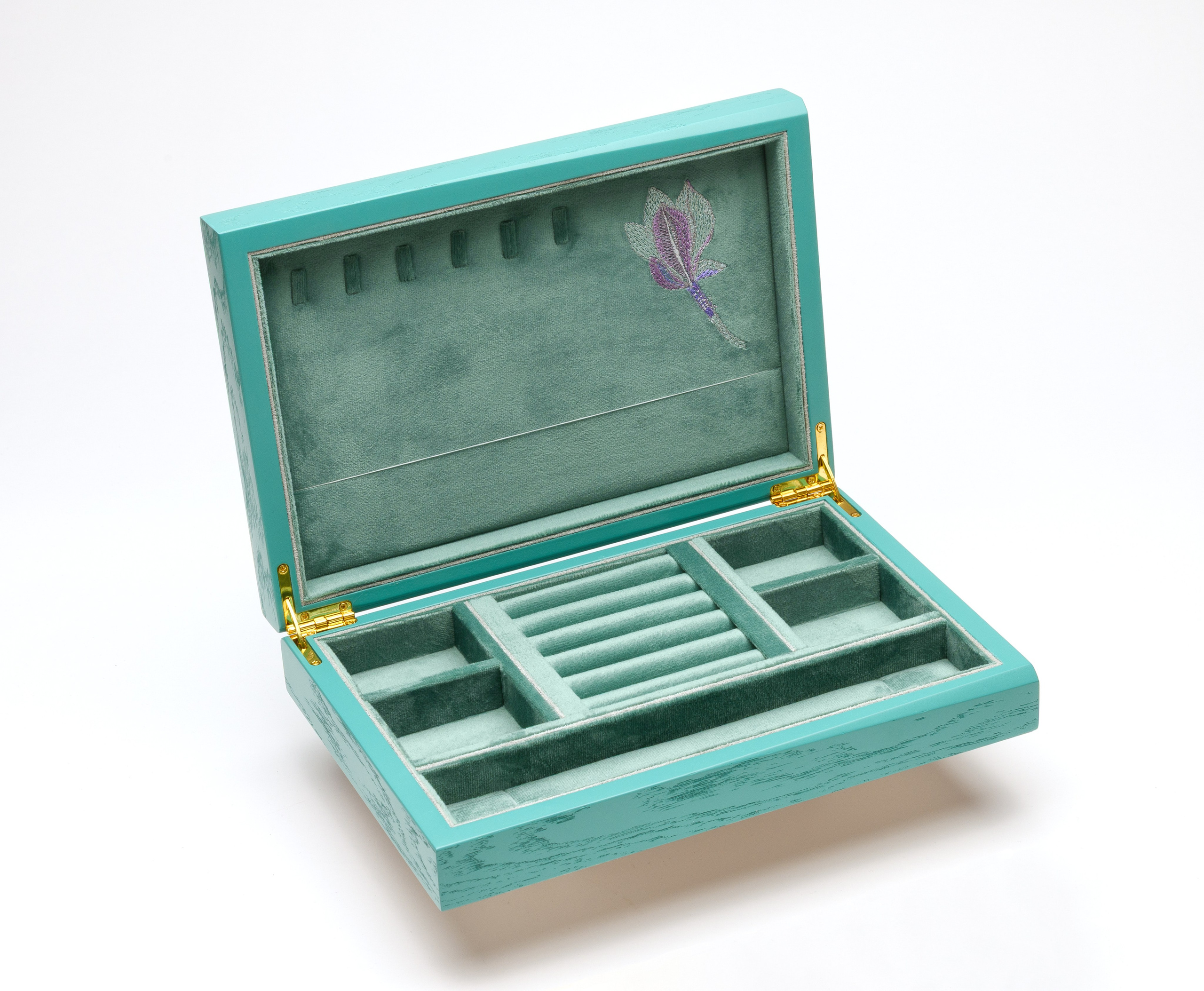 Ювелирная шкатулка зеленая. Fotolux