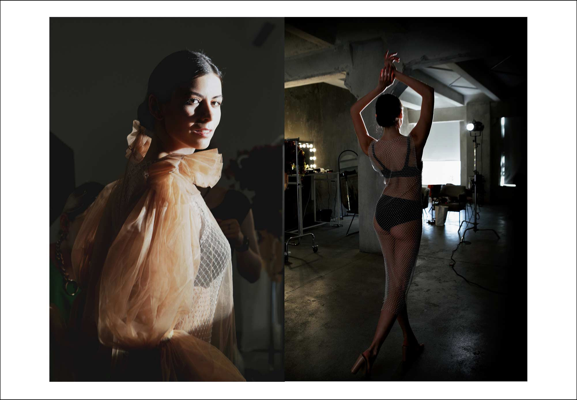 back stage fashion photo shoot