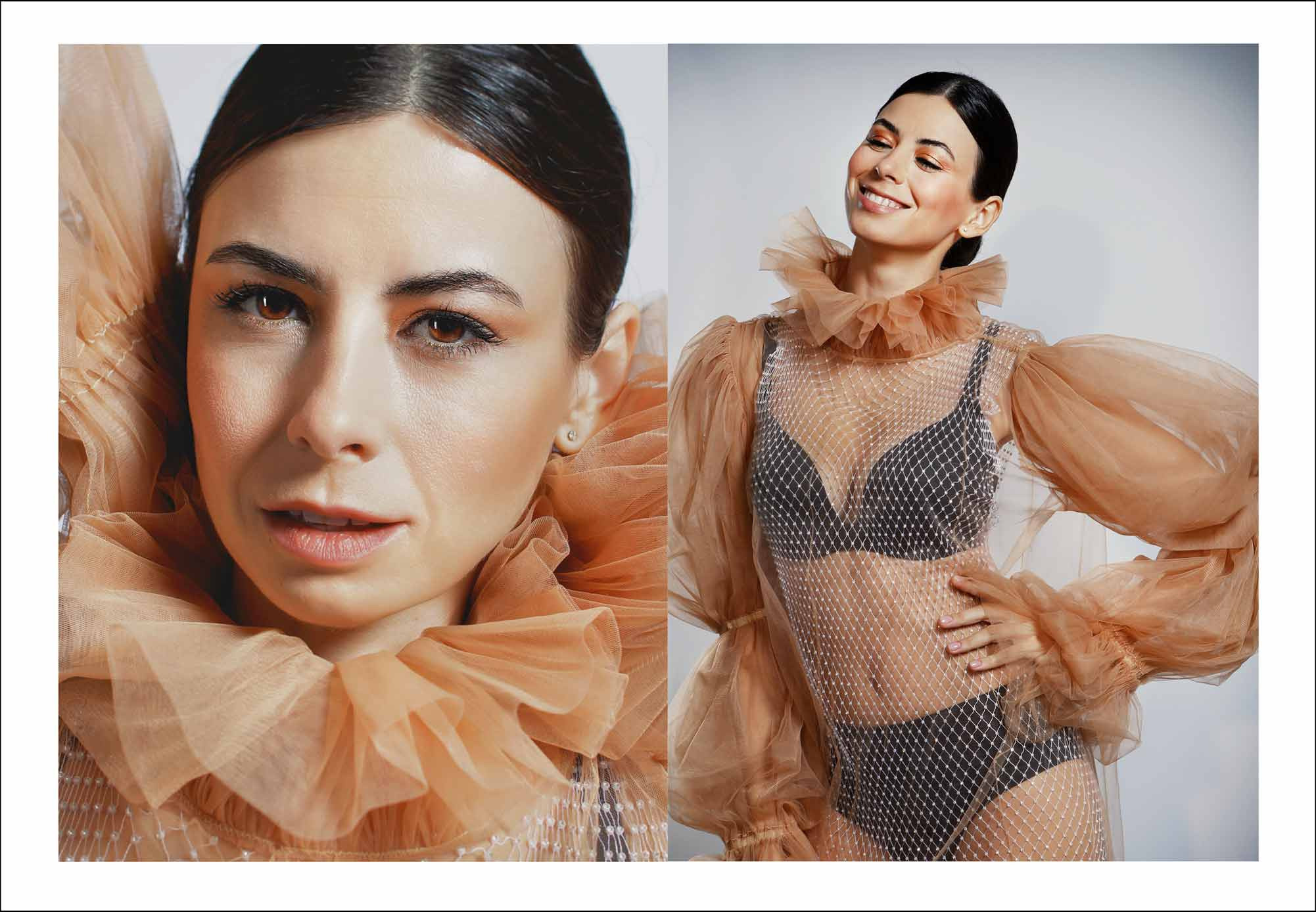 дизайнер платья Каробка Агата, визажист Ирина Волкова