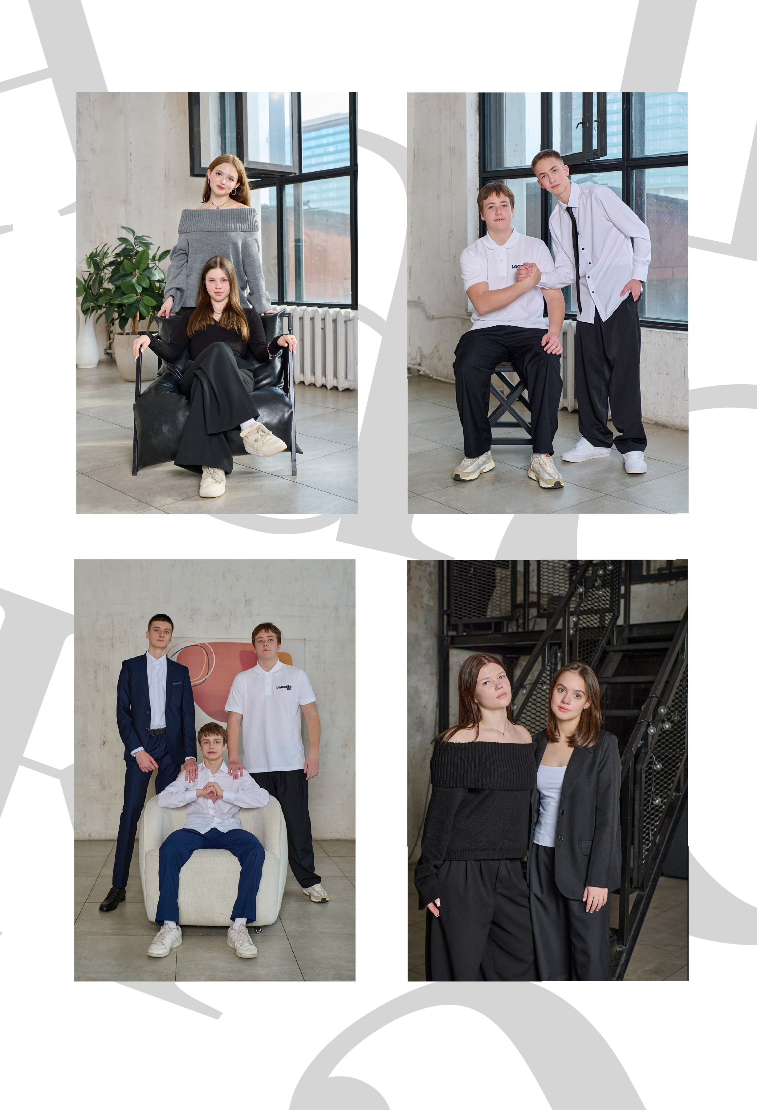 Пример фото выпускников в студии. Детский и семейный фотограф г. Москва Оксана Катаджи