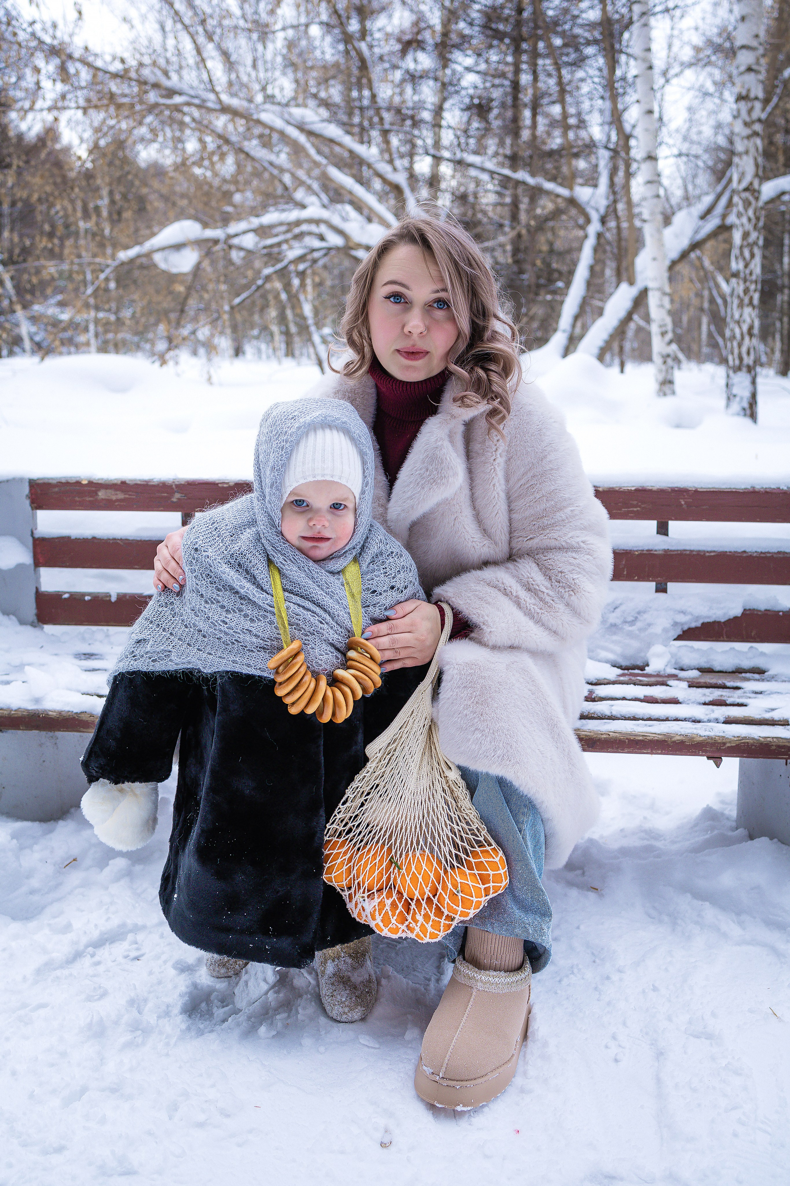 Таисия в зимней сказке. Фотограф новорожденный малышей Новосибирск