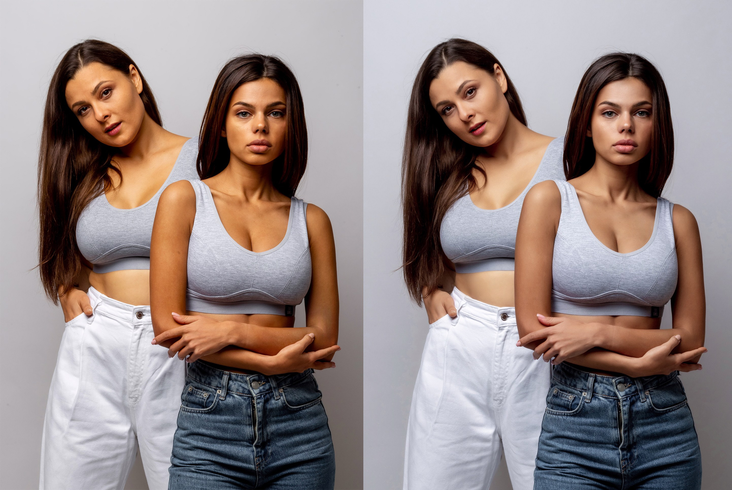 Деликатная обработка портретов для рекламы нижнего белья | Студия SVITHART