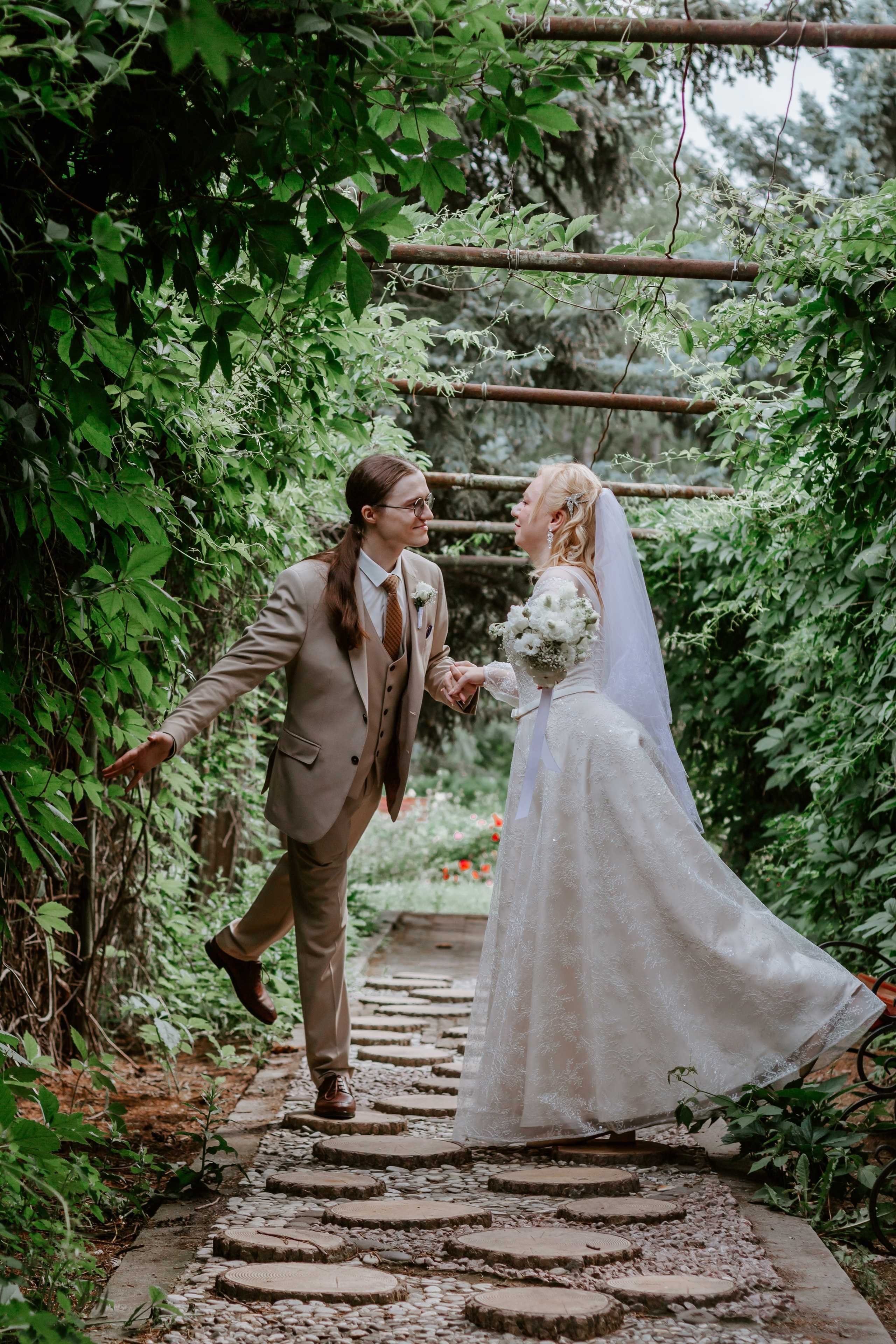 Свадебная фотосессия в оранжерее, Екатеринбург. Александр и Дарья. Фотограф в Екатеринбурге Пойгина Елена