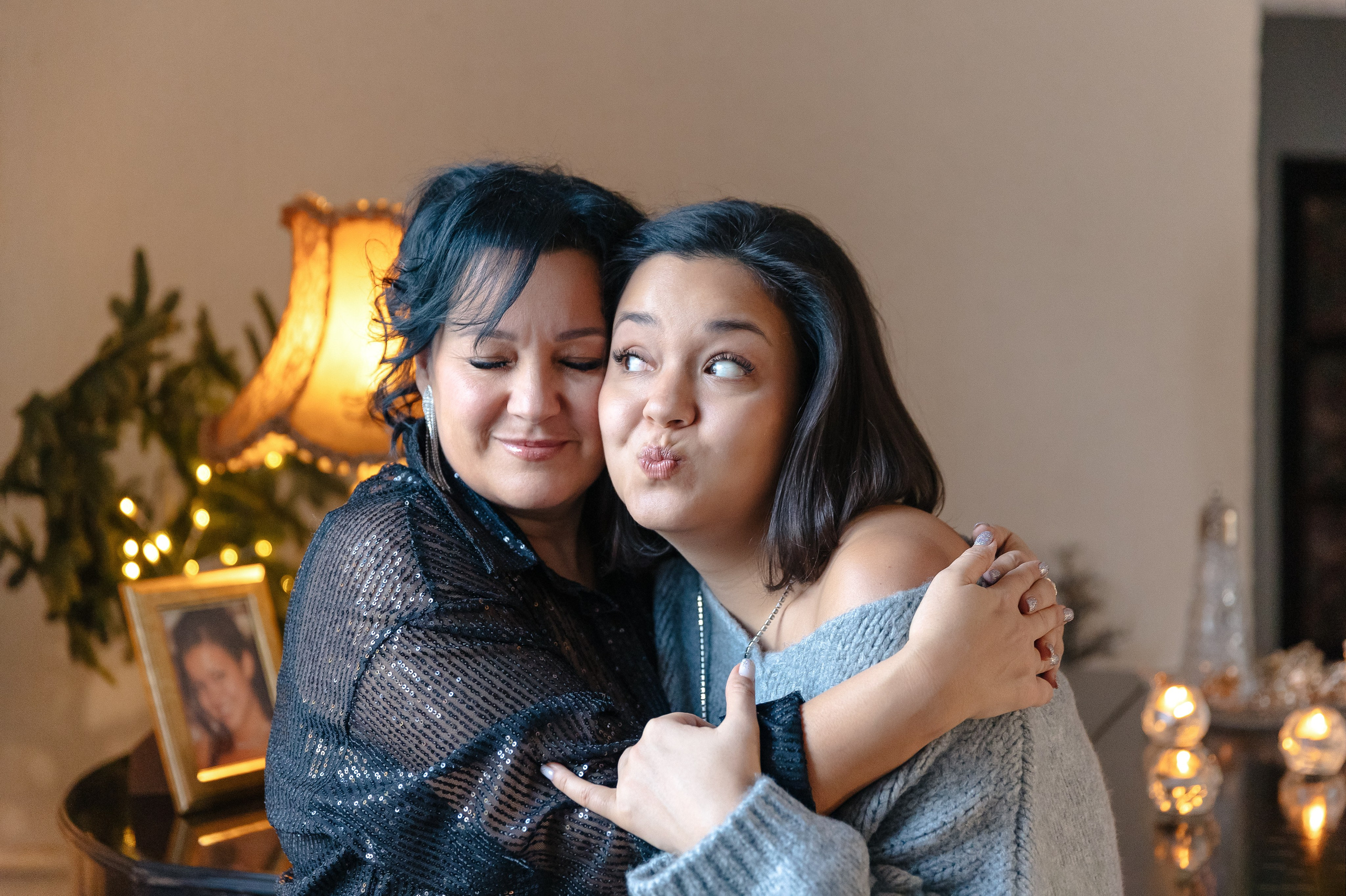 Новогодняя фотосессия в стиле дочки-матери