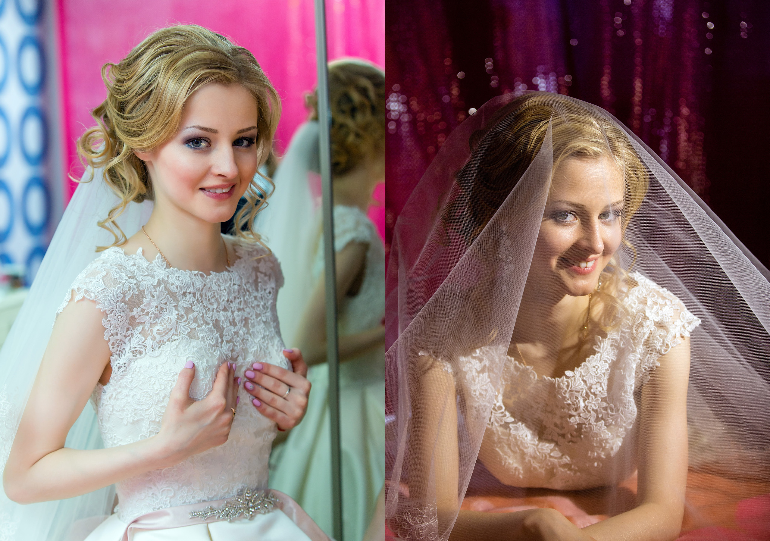 портрет счастливой невесты.