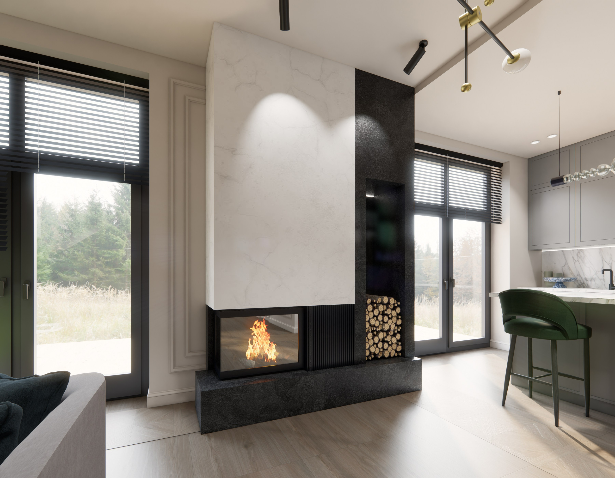 Коттедж Санкт-Петербург. Дизайн интерьеров Краснодар