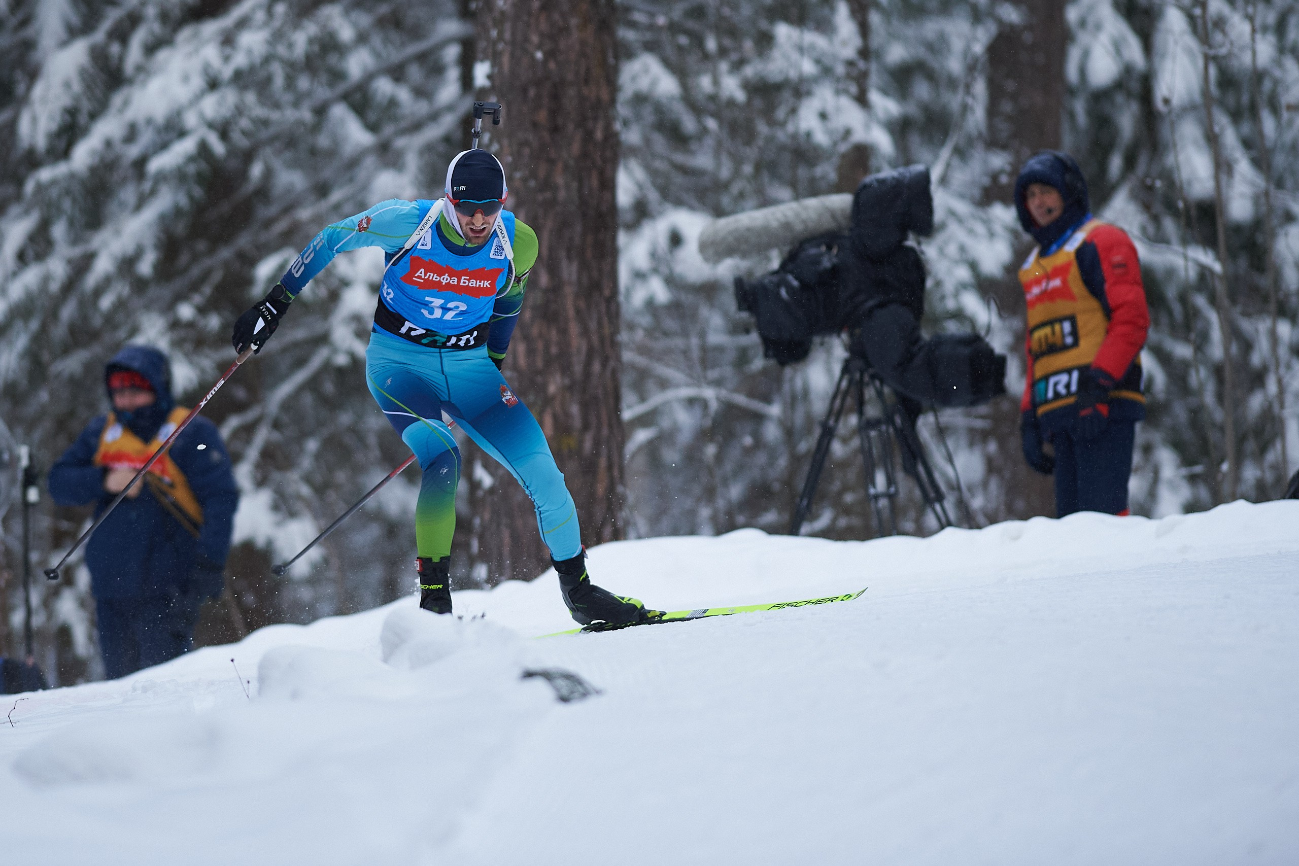 Биатлон. Чемпионат России — 2024/2025, 3-й этап, Ижевск. Спринт. Мужчины. Спортивный репортажный фотограф в Ижевске Сергей Мерзляков