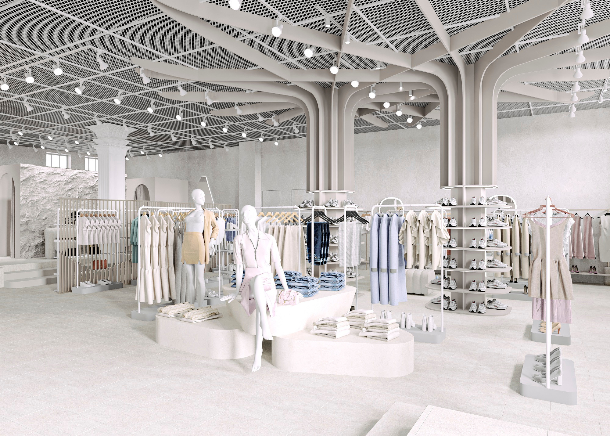 МАГАЗИН ОДЕЖДЫ INDRESS (МОСКВА) 185 КВ.М. Irina Balykina — Interior 3D Visualisation