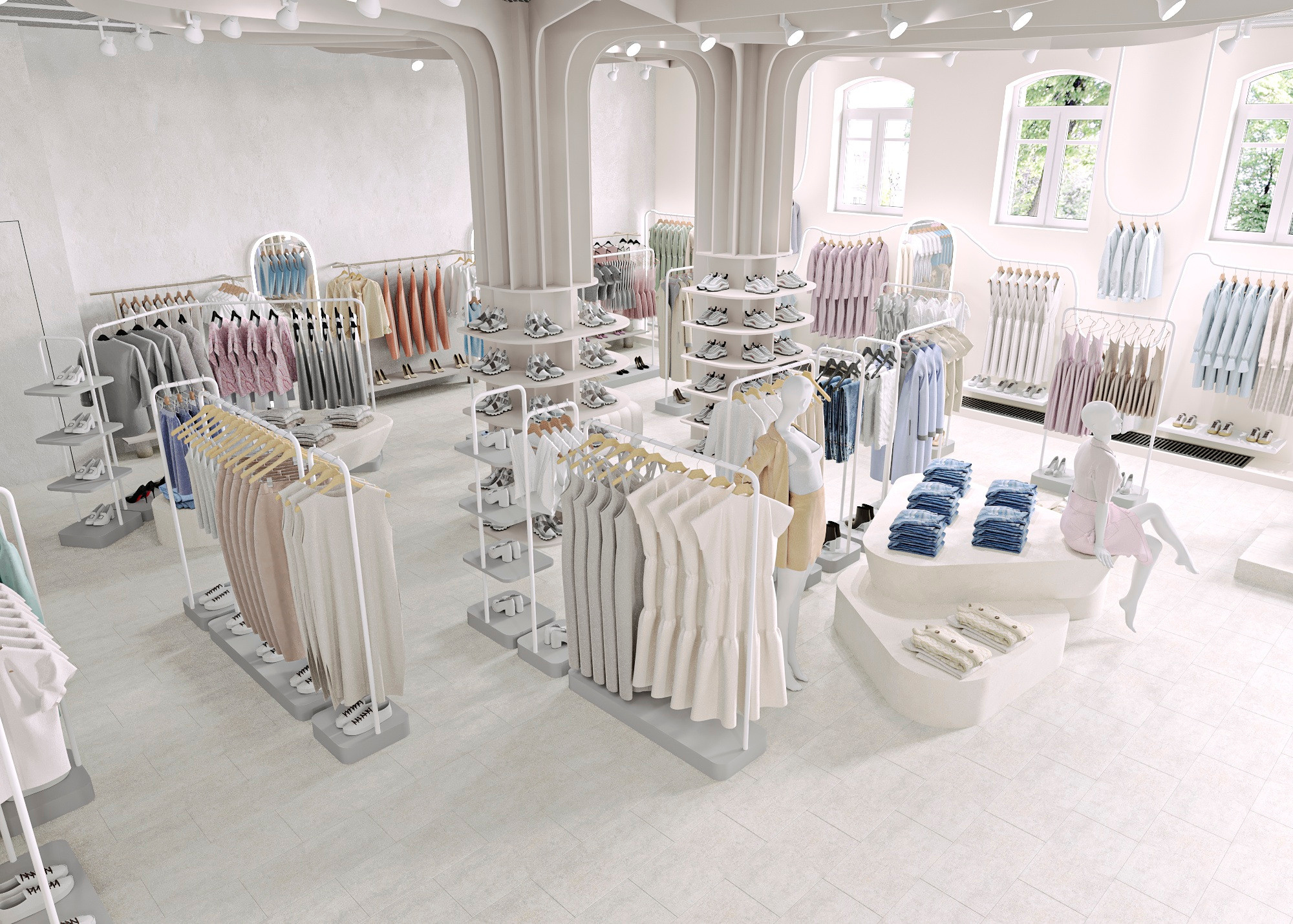 МАГАЗИН ОДЕЖДЫ INDRESS (МОСКВА) 185 КВ.М. Irina Balykina — Interior 3D Visualisation