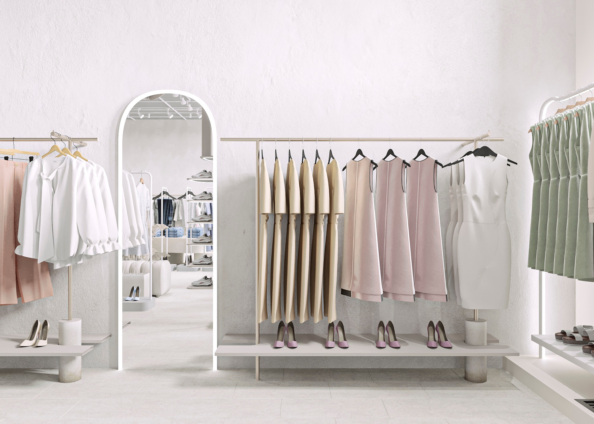 МАГАЗИН ОДЕЖДЫ INDRESS (МОСКВА) 185 КВ.М. Irina Balykina — Interior 3D Visualisation