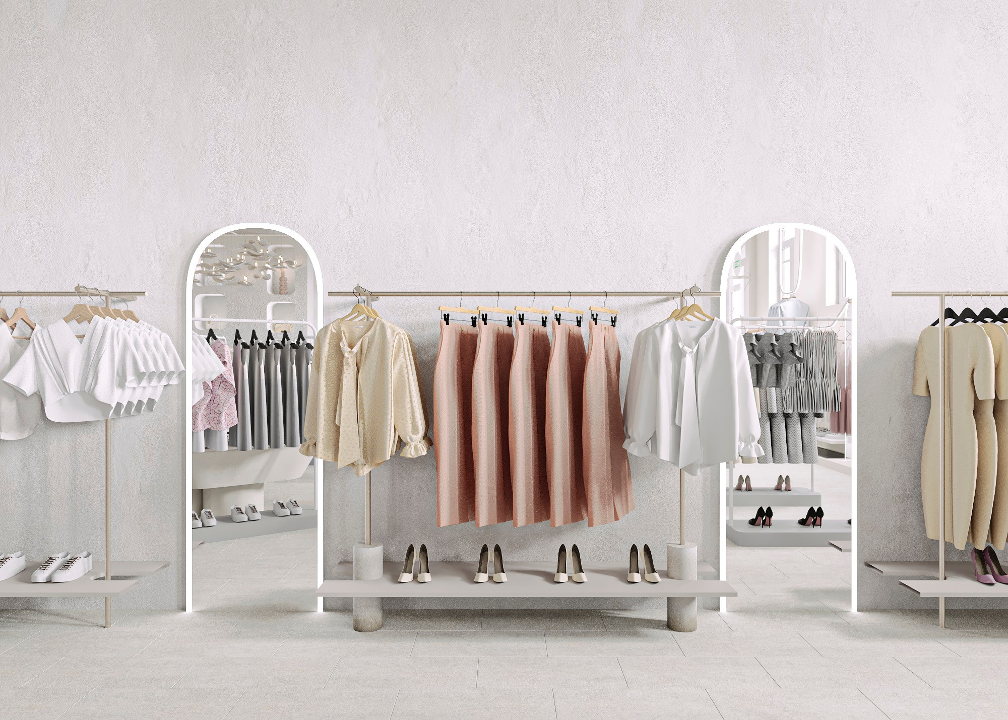 МАГАЗИН ОДЕЖДЫ INDRESS (МОСКВА) 185 КВ.М. Irina Balykina — Interior 3D Visualisation