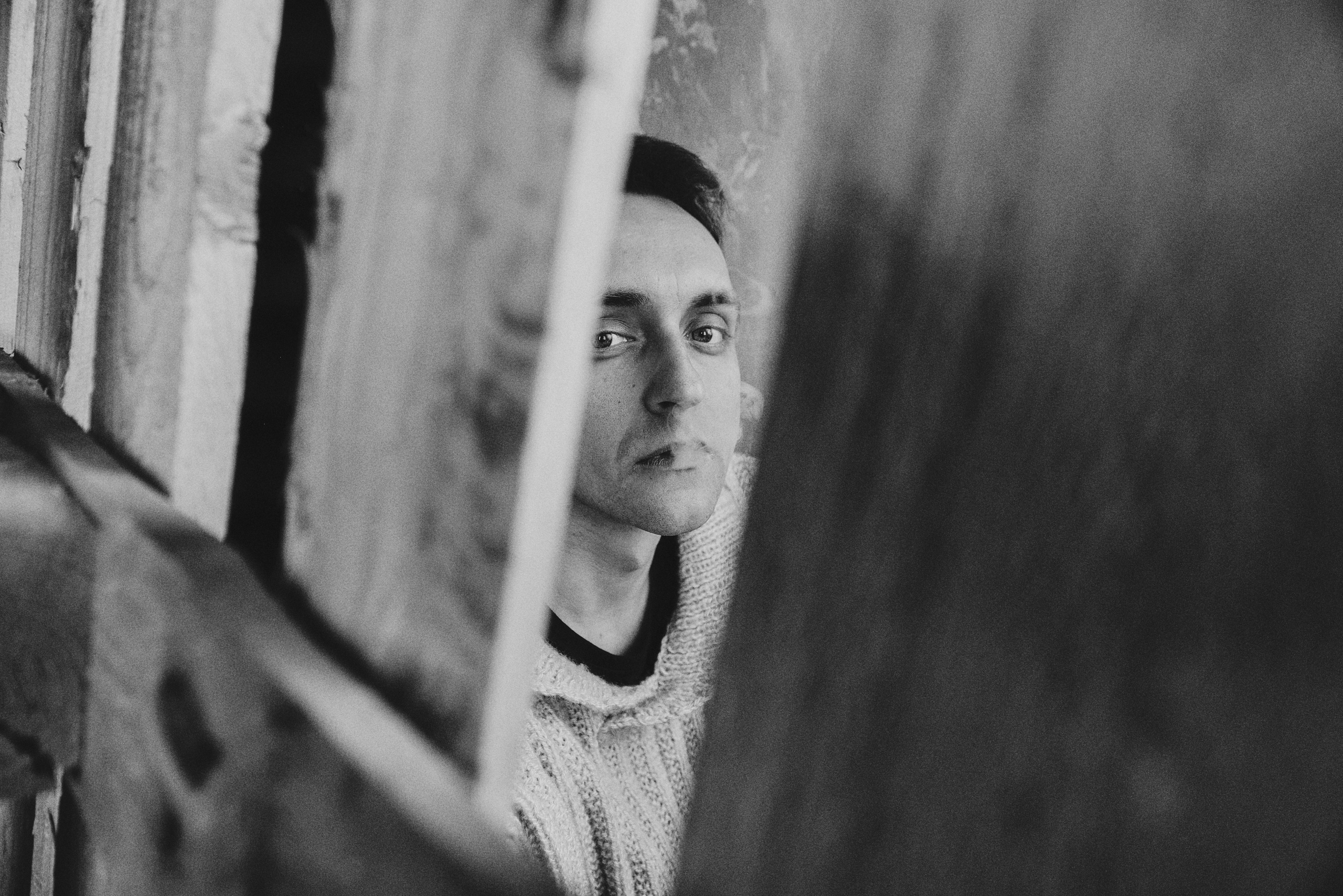 Мужской чб портрет. Фотограф пенза