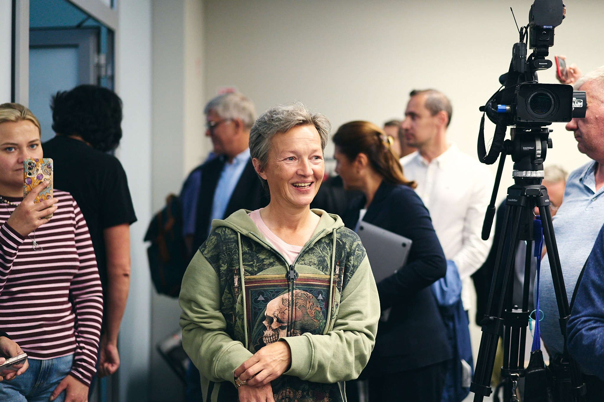 Press conference with Sviatlana Tsikhanouskaya and released political prisoners. Photographer in Vilnius