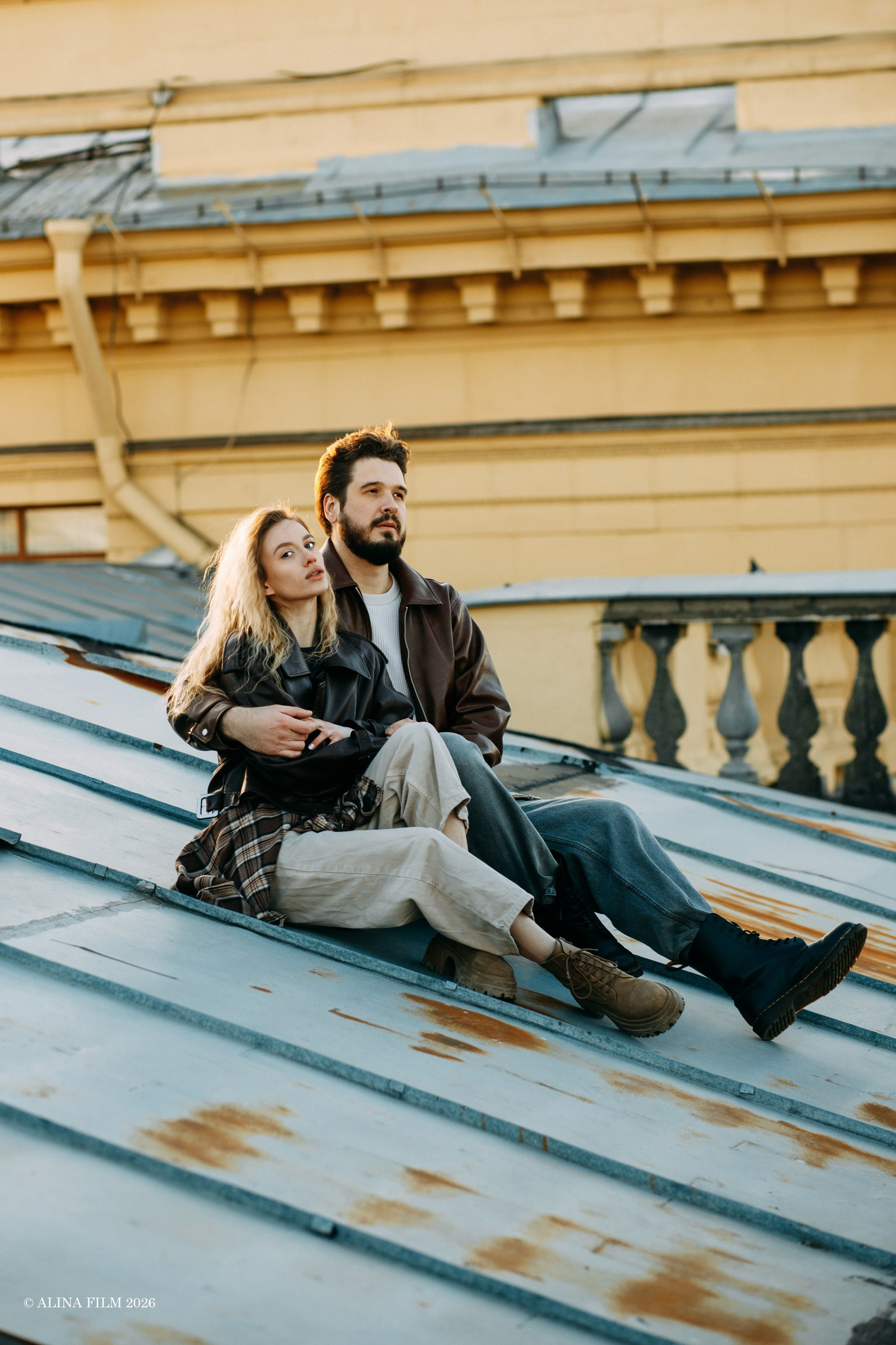 Фотосессия на крыше у Петропавловской крепости. Фотограф в Санкт-Петербурге Alina Film