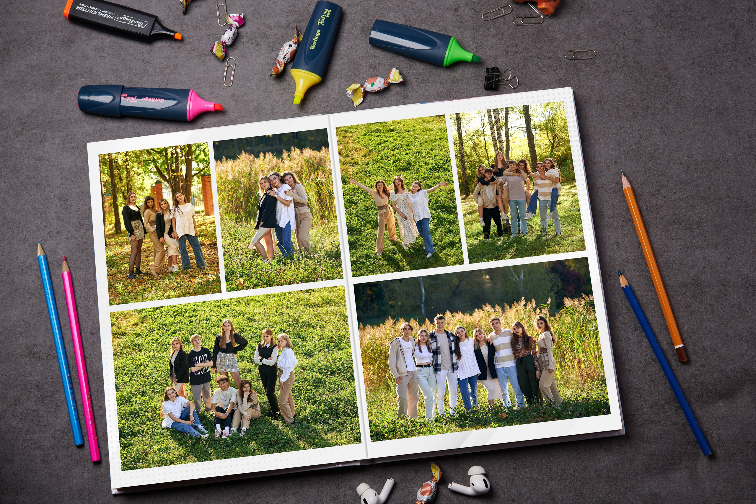 Персональные альбомы на жестких страницах (layflat). Школьный фотограф в Туле Владимир Греков. Выпускные альбомы