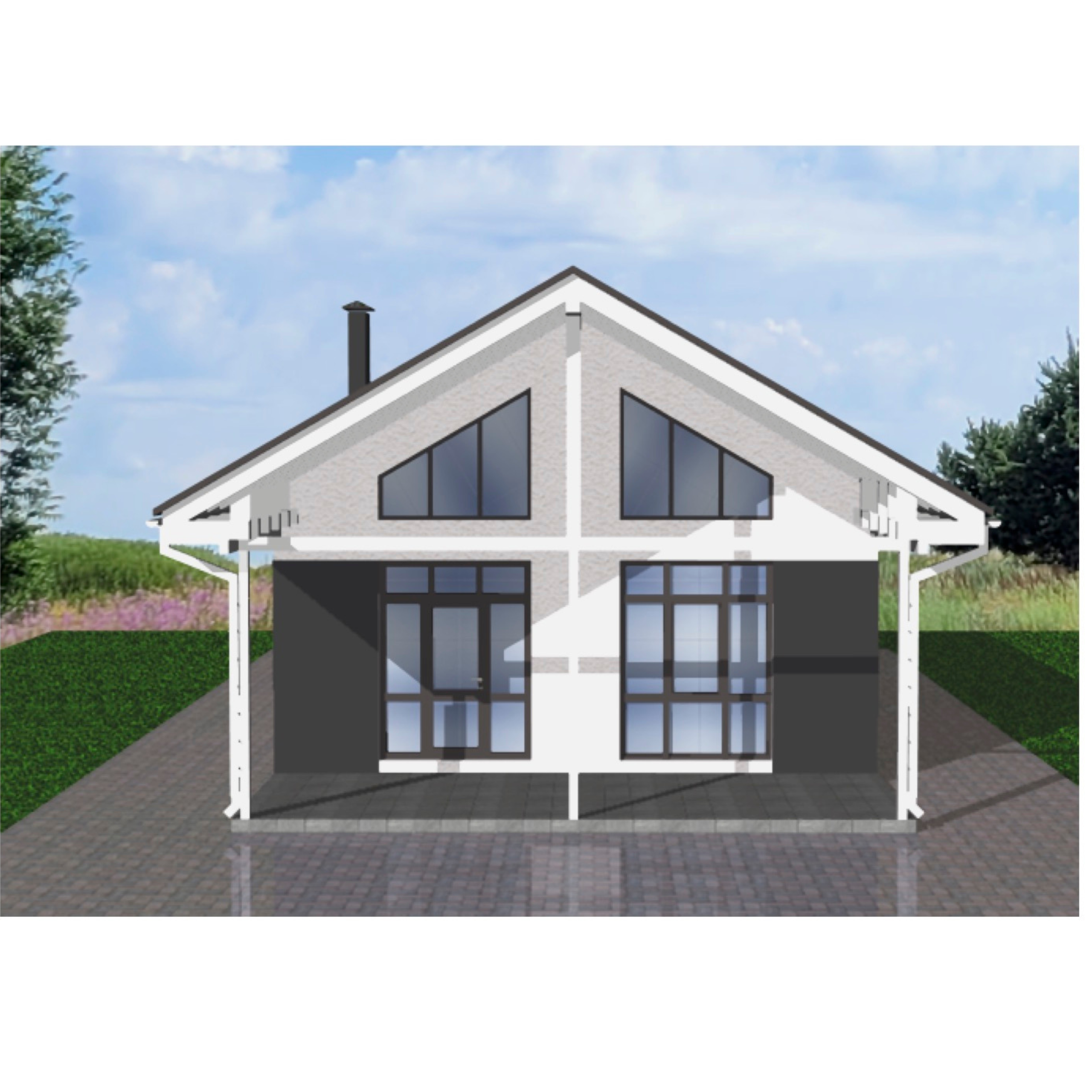 Одноэтажный дом 80 м². Das House