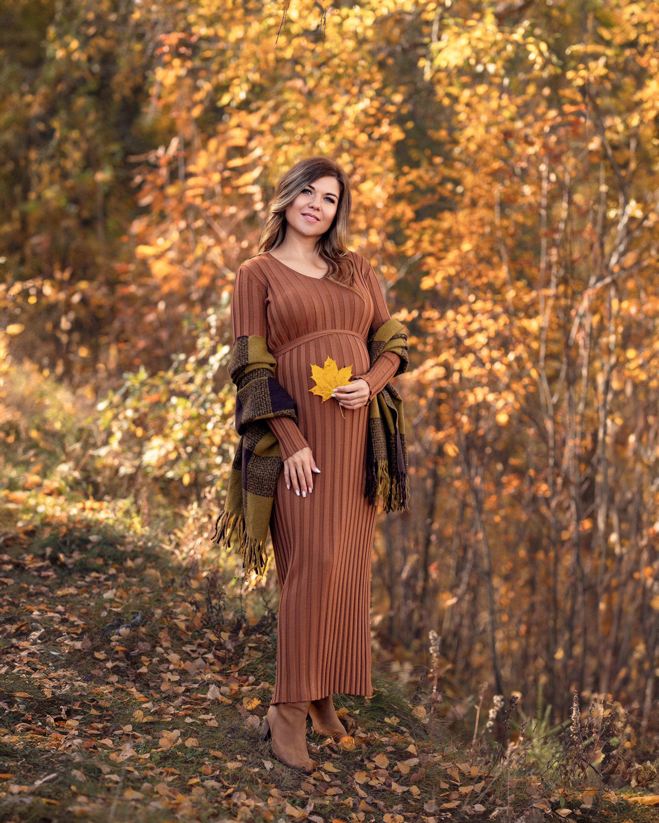 Осенняя фотосессия в ожидании малыша. Трубинова Екатерина | Семейный фотограф | Москва