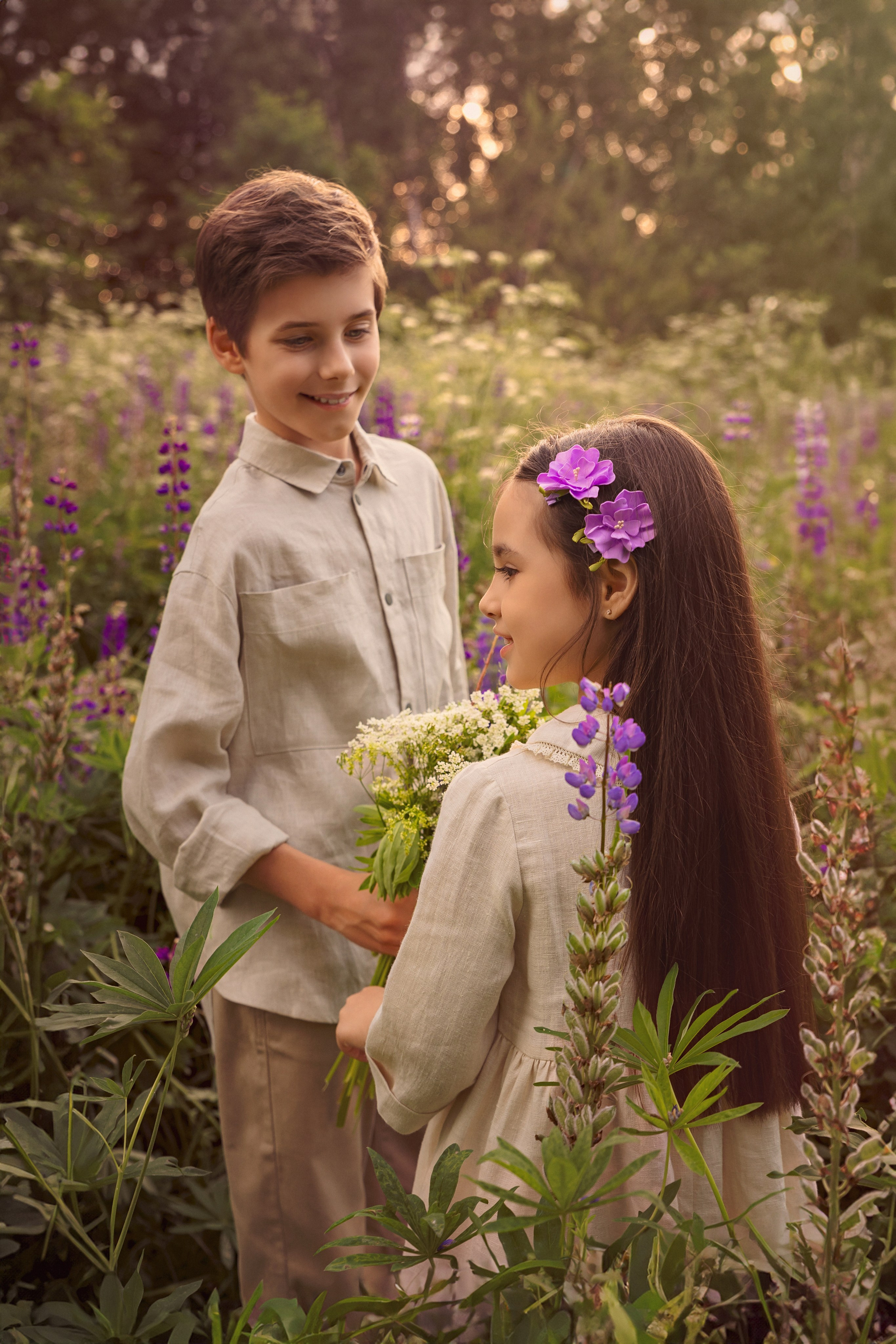 Милая детская фотосессия в люпиновом поле. Трубинова Екатерина | Семейный фотограф | Москва