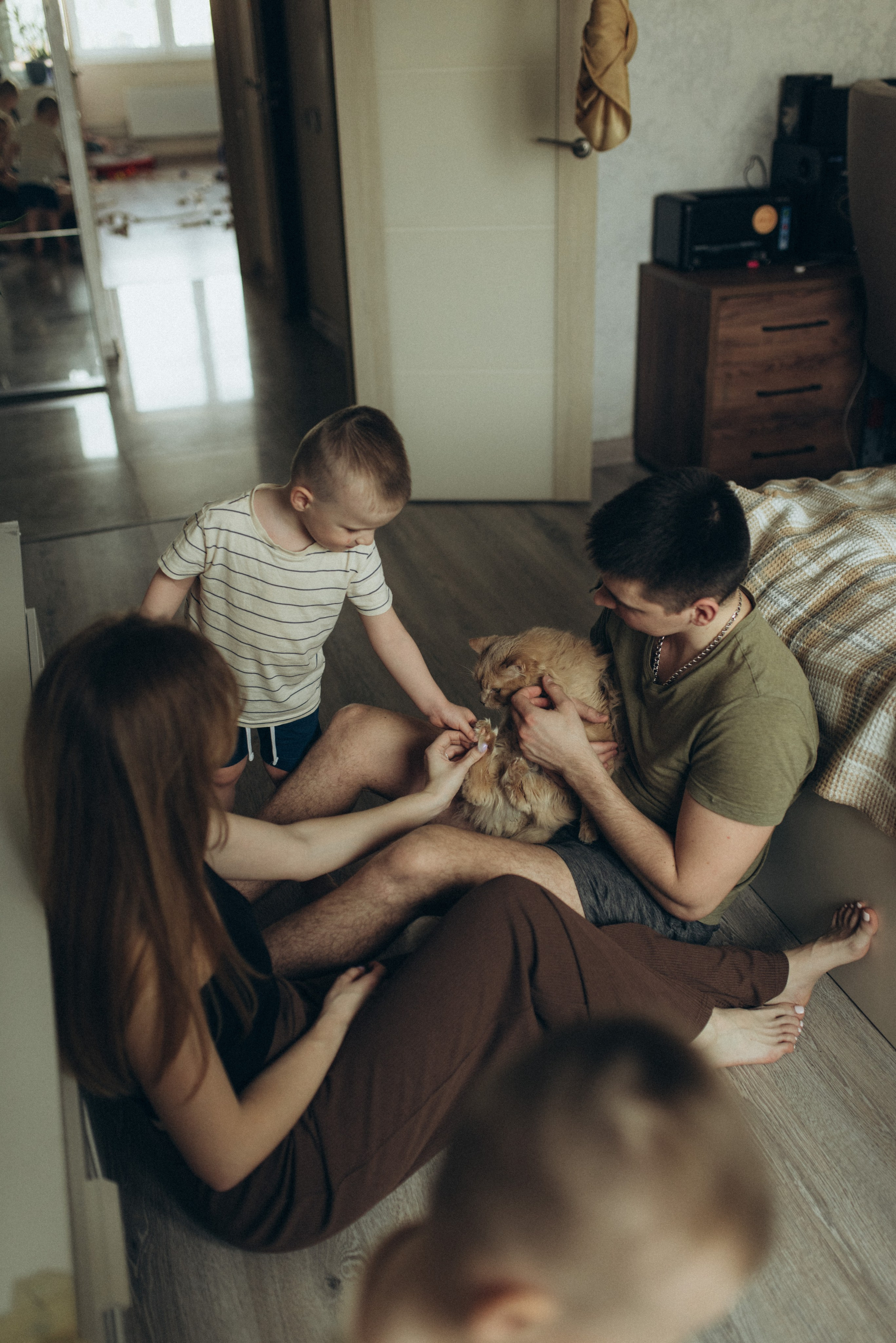 Веселая домашняя съемка. Семейный фотограф в Москве Екатерина Север