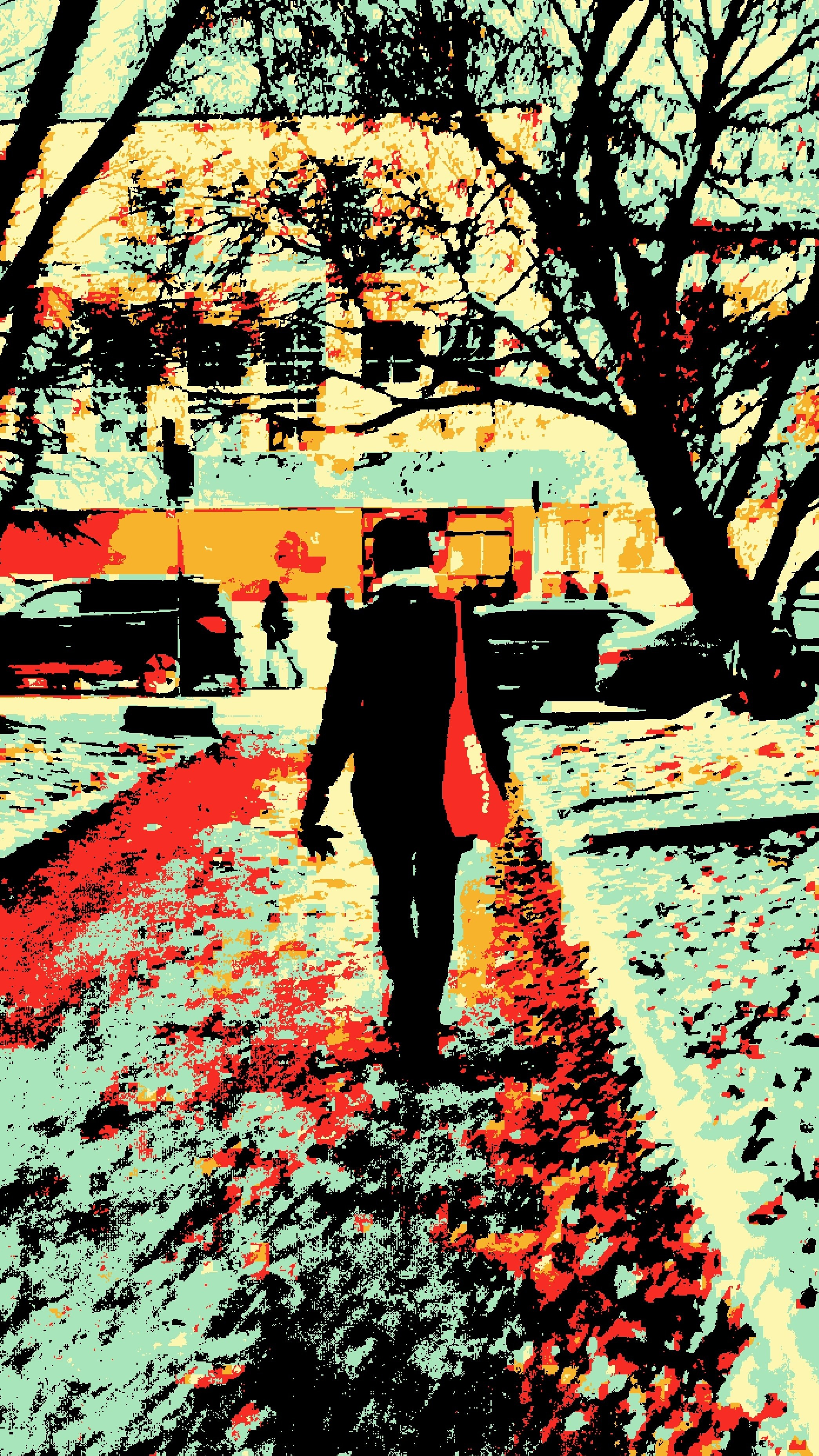 В движении. Визуальный арт пиксельный художник Василь Пиксель