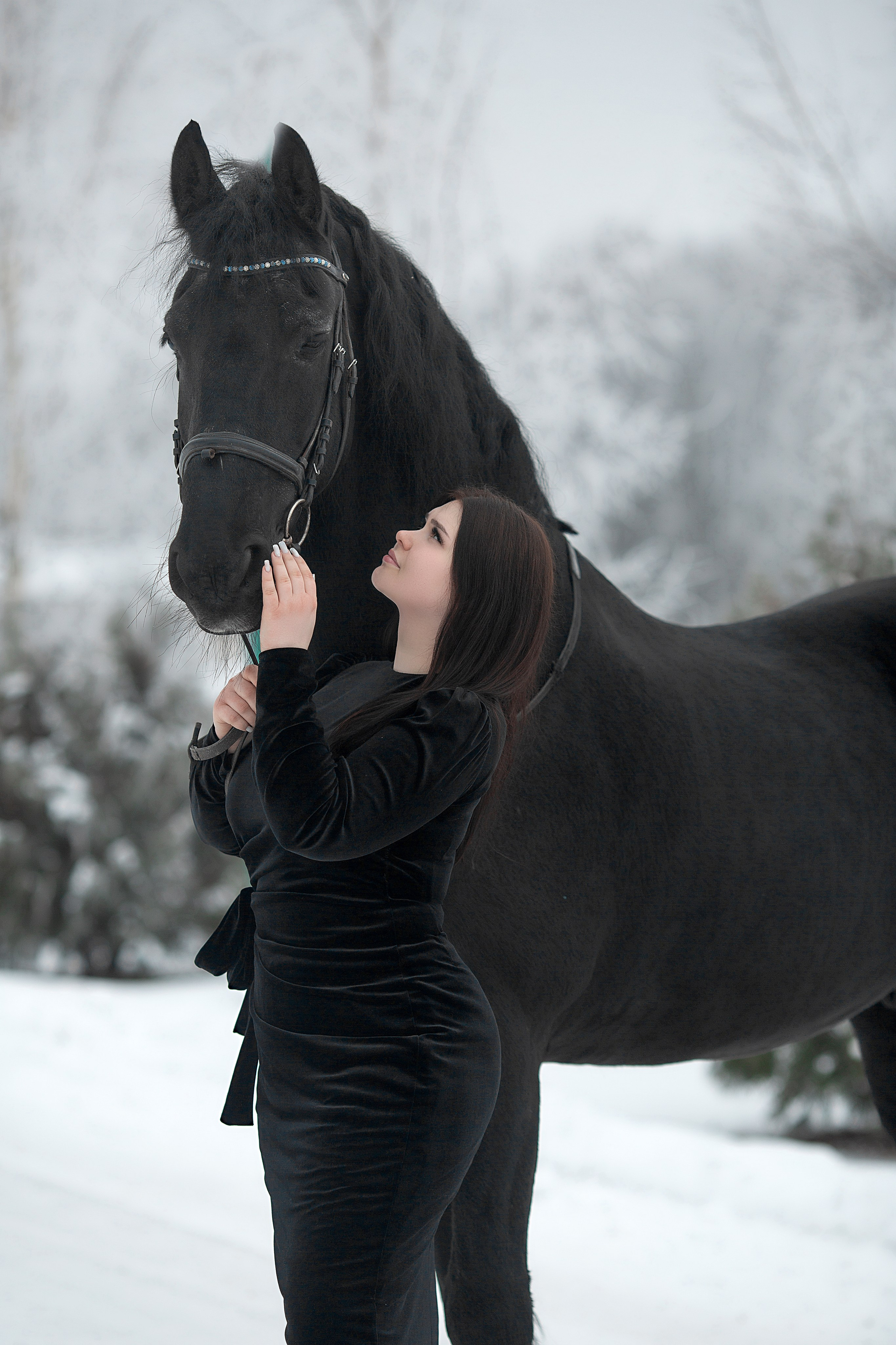 Мария и Ферзь. Фотосессия с лошадьми в Нижнем Новгороде