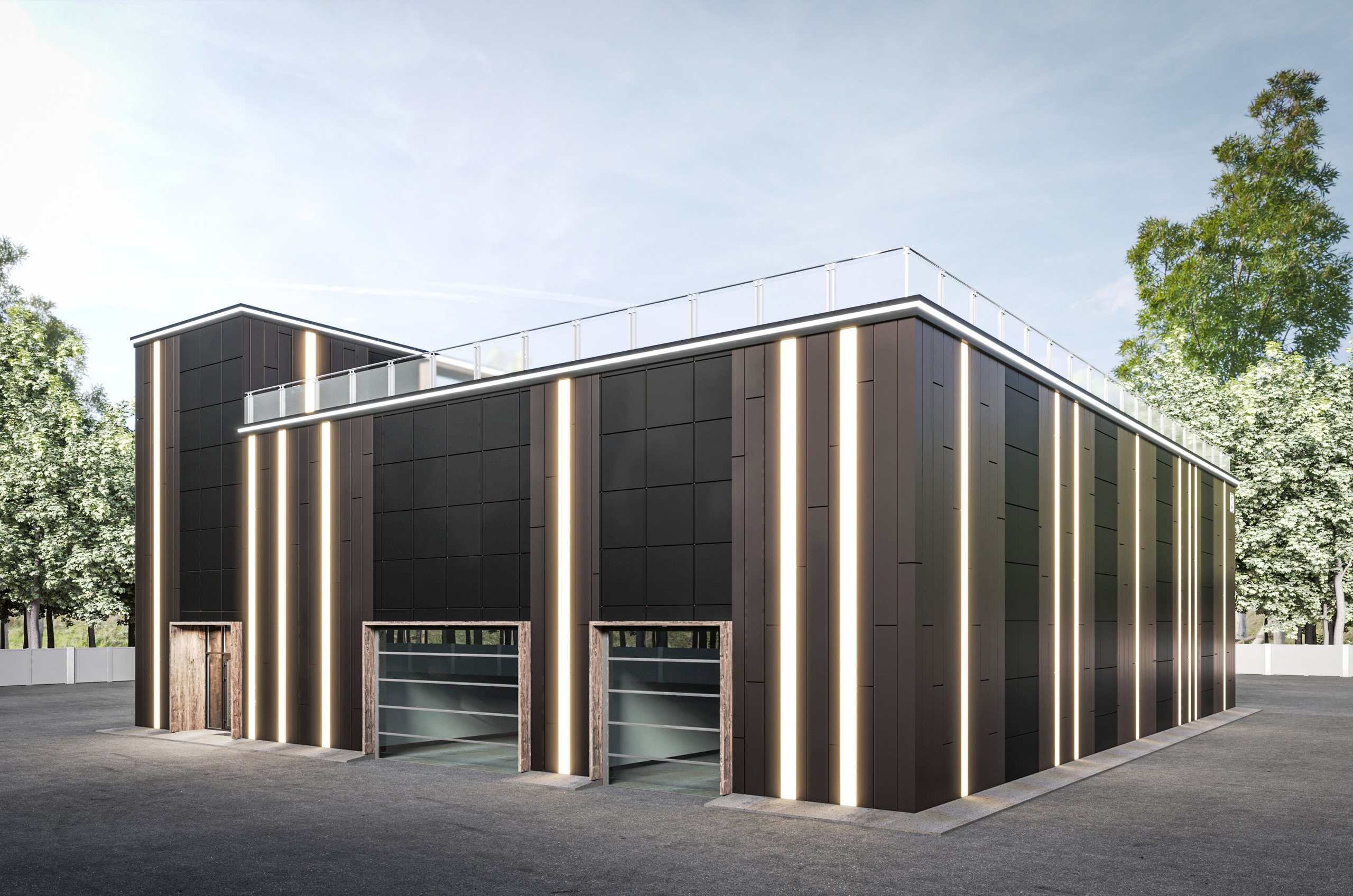 Автомоечно-детейлинговый комплекс. Проект фасадов. Дизайн интерьера и экстерьера в Санкт-Петербурге Яна Емельянова