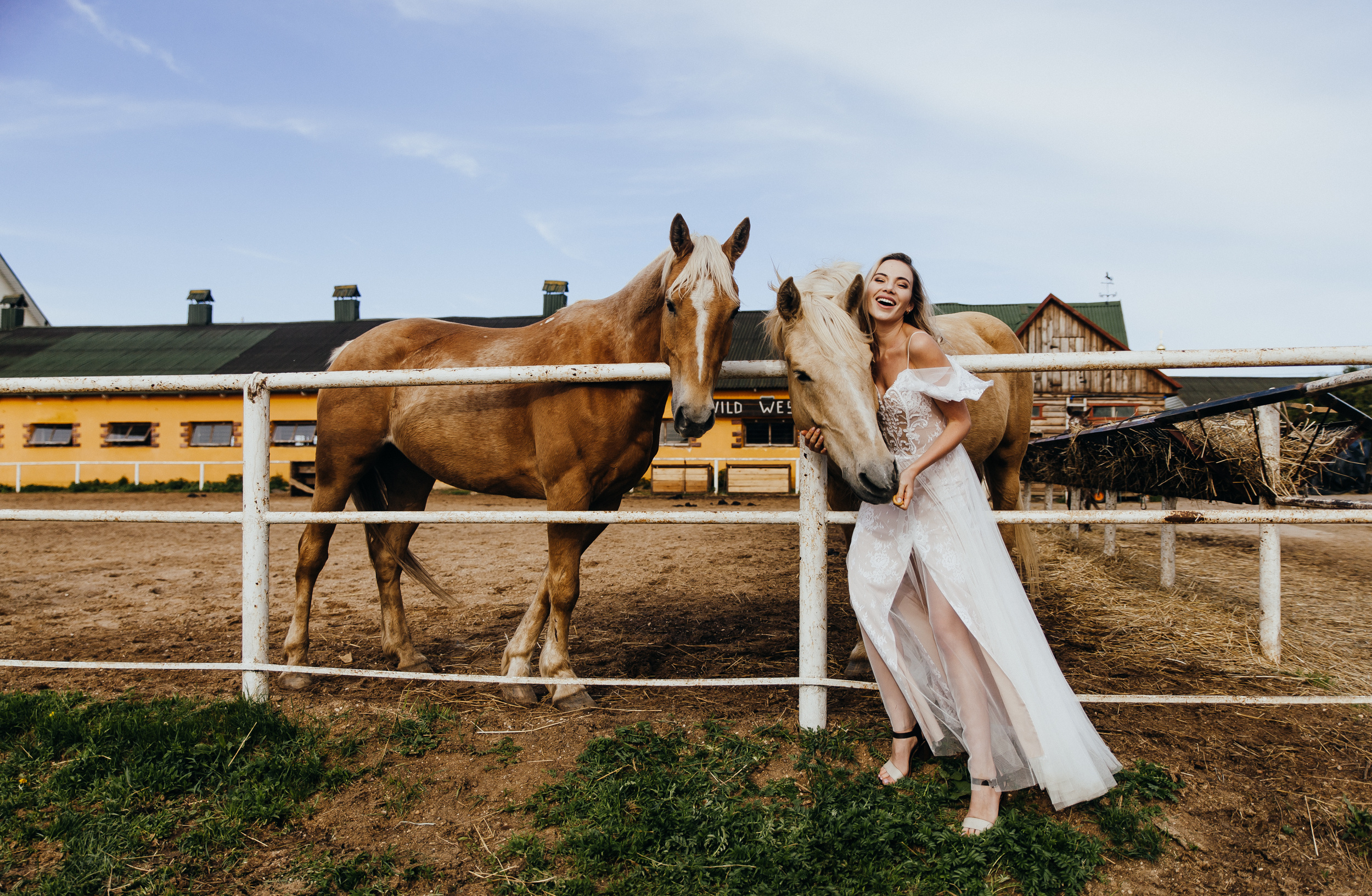 Свадебная фотосессия с лошадьми. Свадебный и семейный фотограф в Москве Андрасюк Елена