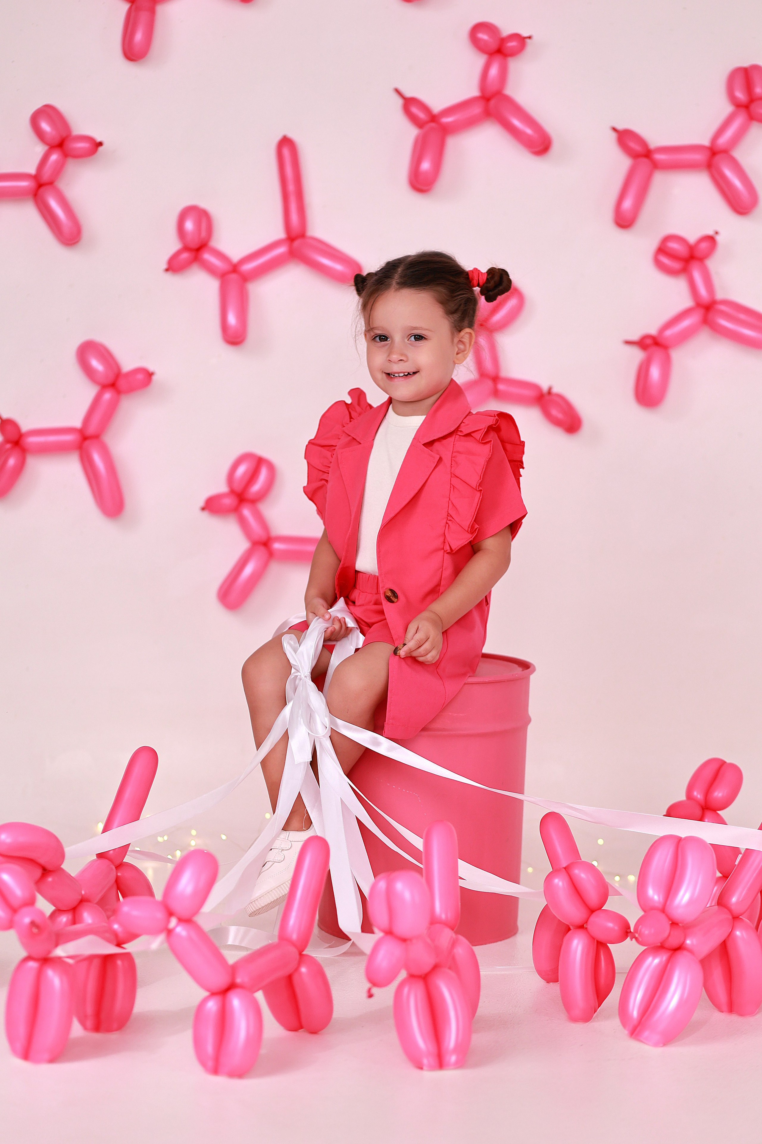 Pink Bubble dog. Детский семейный фотограф Краснодар