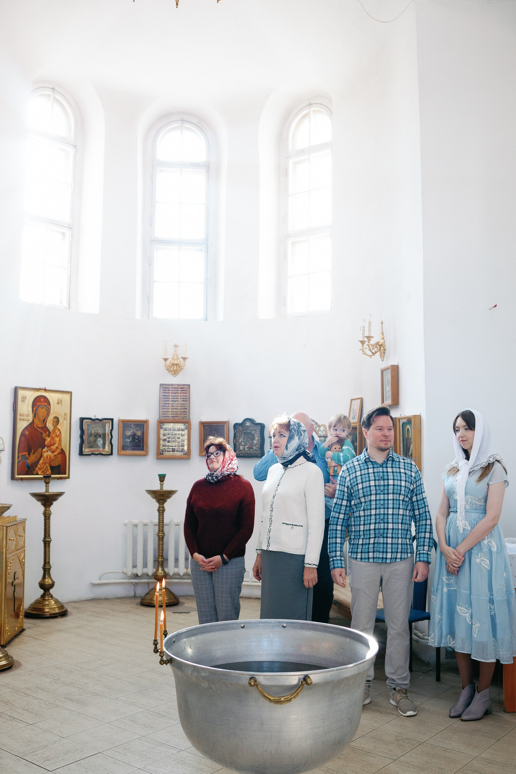 Съемка Крещения в Храме Преподобного Андрея Рублева в Электростали