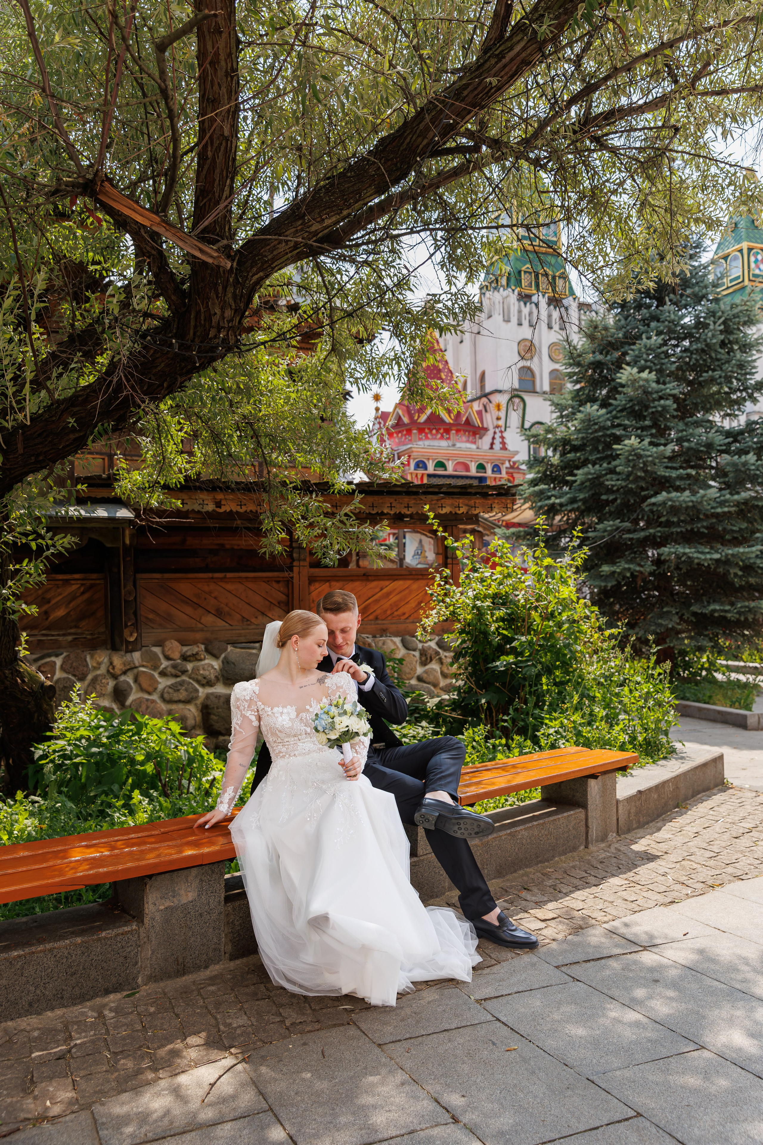 Свадебная фотосессия в Измайловском кремле. Свадебный фотограф Москва и МО Сергей Киржаев