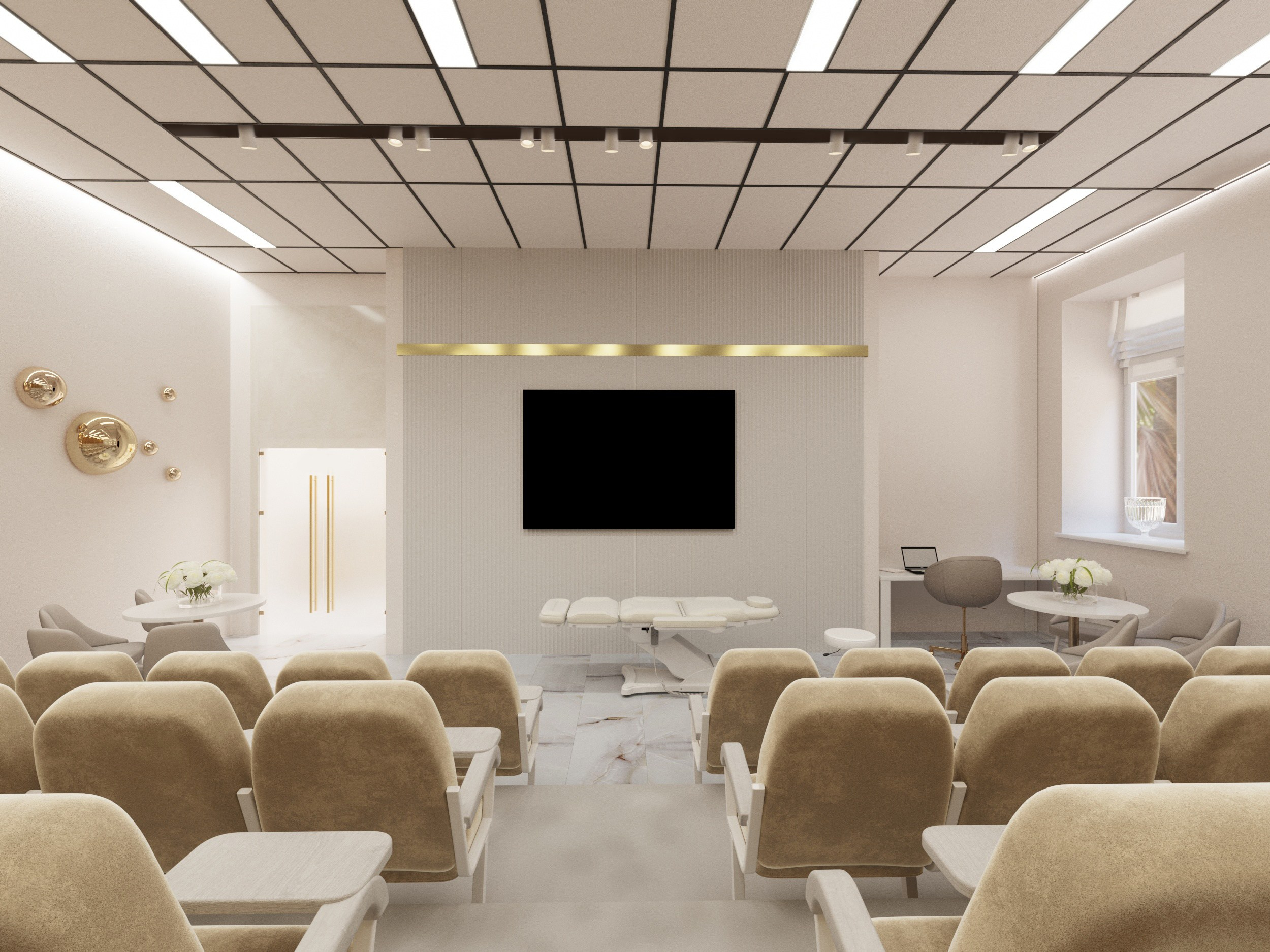 Проект Косметологического центра в старинном здании Екатеринбурга. Интерьерный дизайнер и художник. Локация в г. Екатеринбурге беру проекты в разных странах