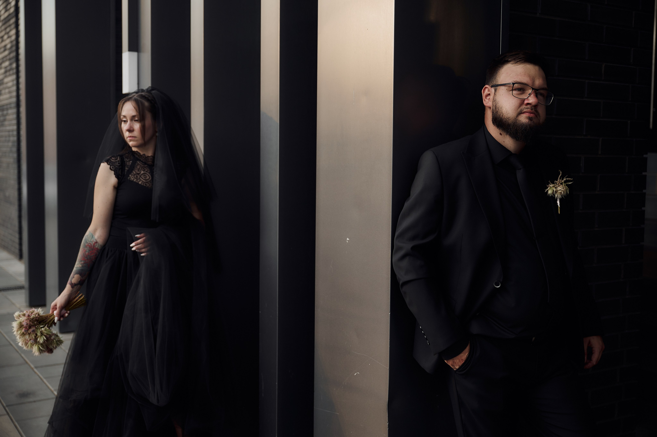 Свадебная фотосессия в Туле в черном. Свадебный фотограф в Туле Никита Беляев