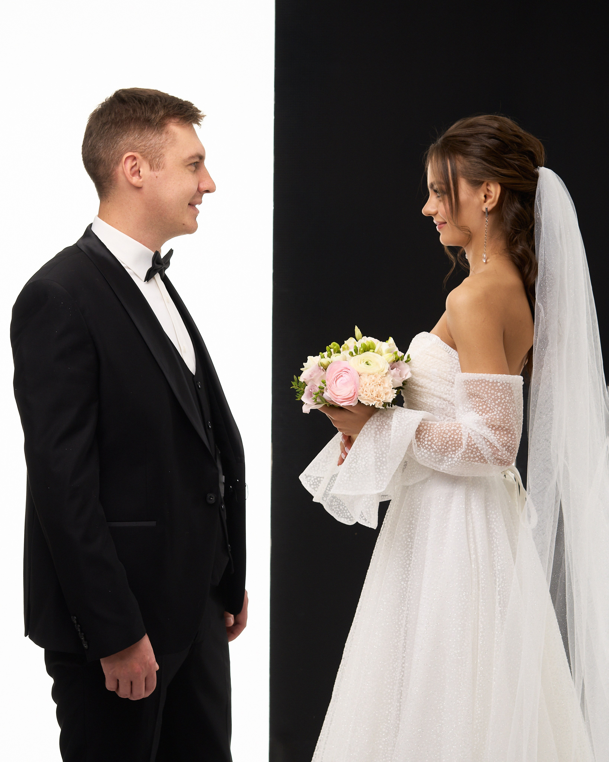 Свадебная съёмка в фотостудии