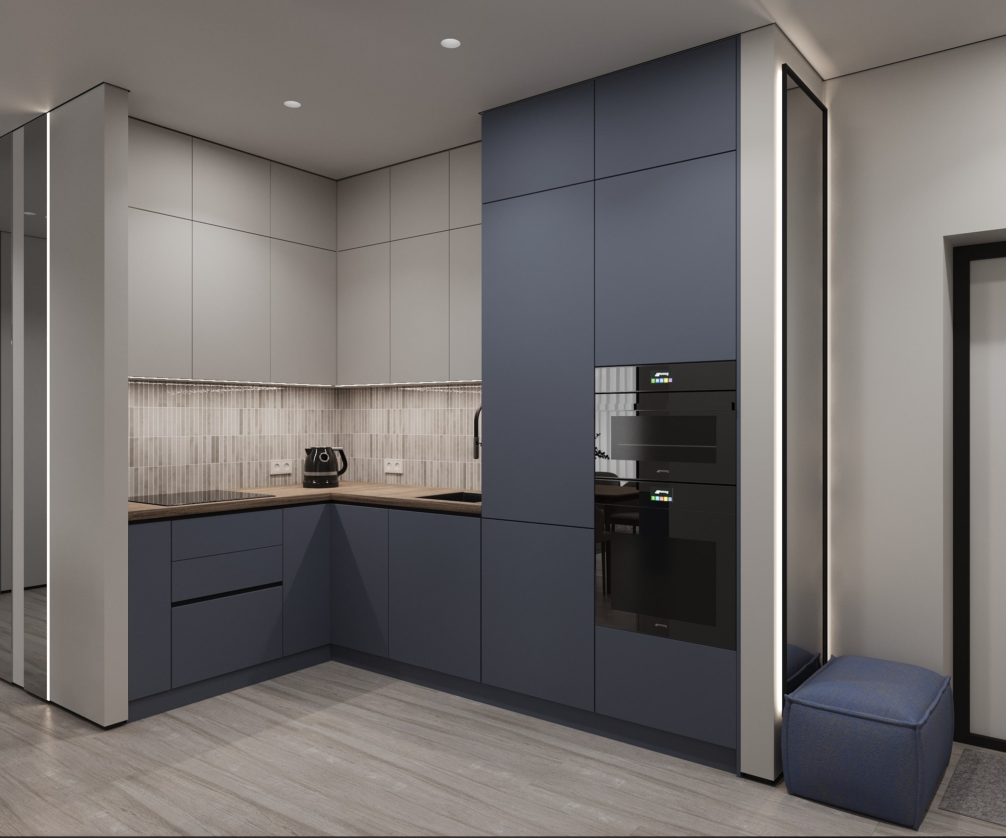 Квартира 62 кв. м. Хрустальный парк, Датский квартал. Annything design