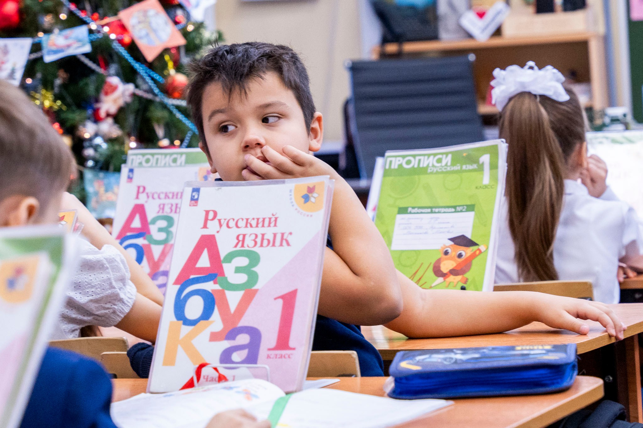 Открытый урок в 1 классе. Фотограф Юлия Попова