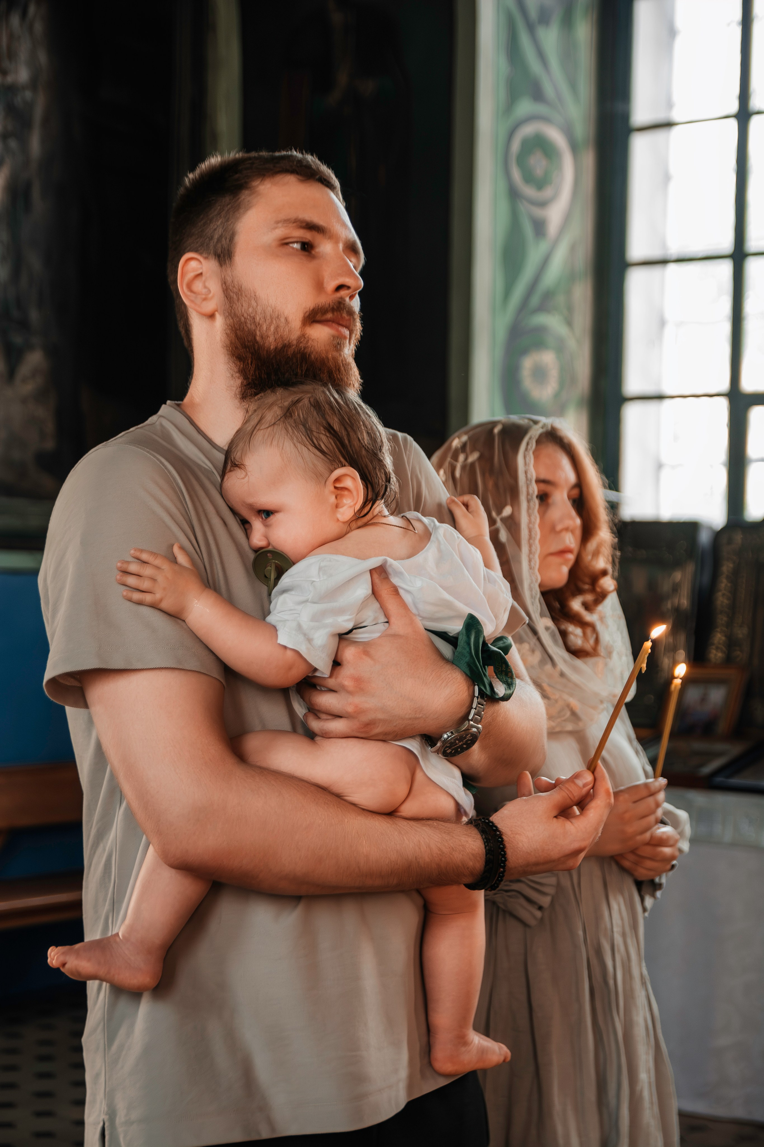 Фотосессия крещения Лукьяна в Обуховке. Семейный и детский фотограф Кущ Наташа