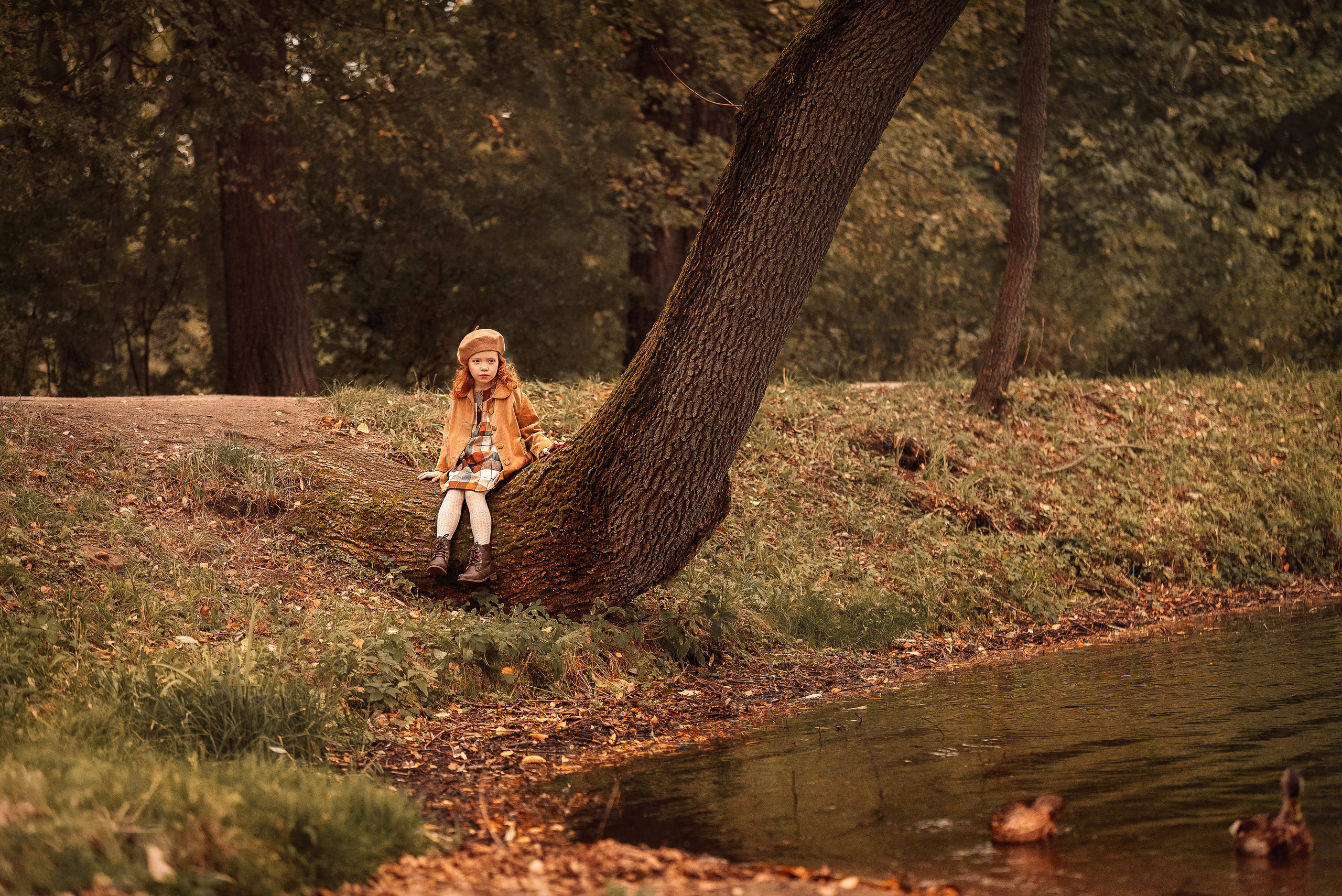 Девочка-осень. Прогулка по Ясной Поляне. Семейный и детский фотограф в Туле