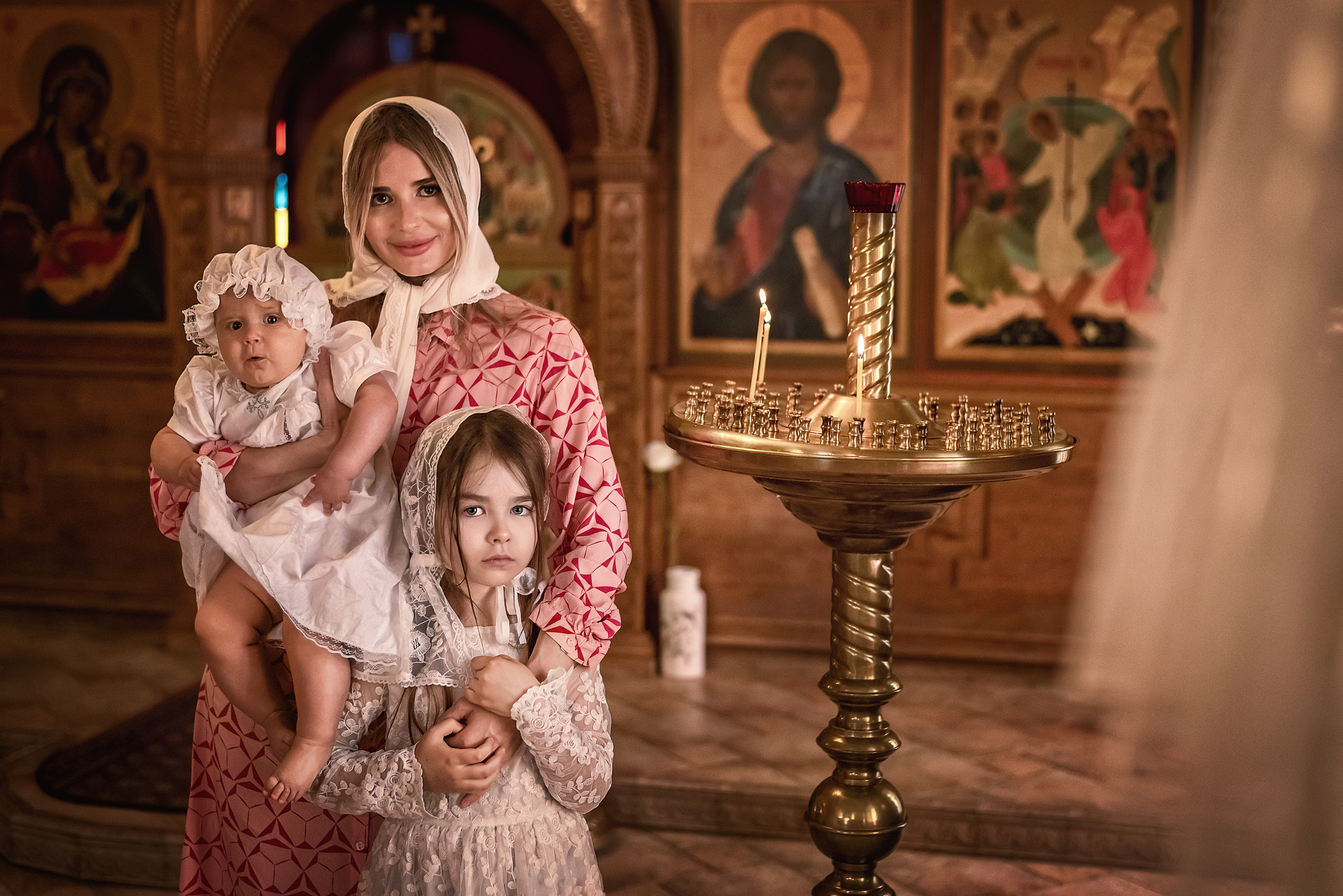 Крещение Валерии //// Церковь Благовещения Пресвятой Богородицы. Семейный и детский фотограф в Туле