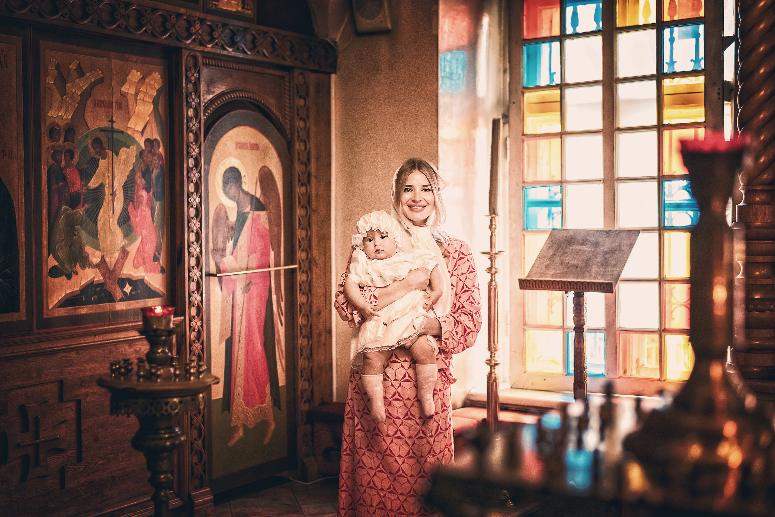 Крещение Валерии //// Церковь Благовещения Пресвятой Богородицы. Семейный и детский фотограф в Туле